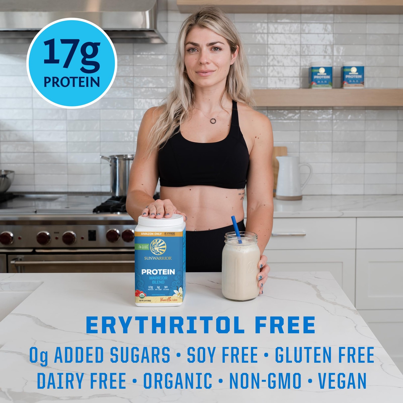 Organic Plant Based Protein Powder | Vegan 32 Servings (Pack of 1)