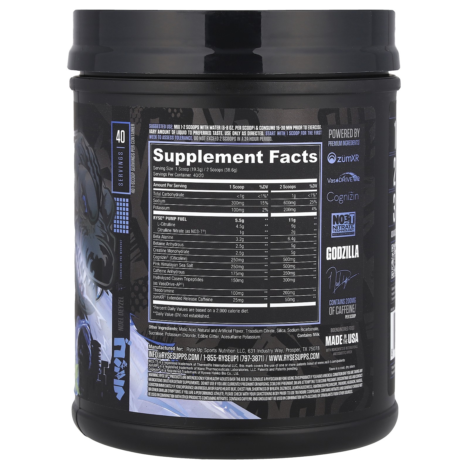Godzilla, Pre-Workout, Blue Raspberry, 1.7 lbs (772 g)