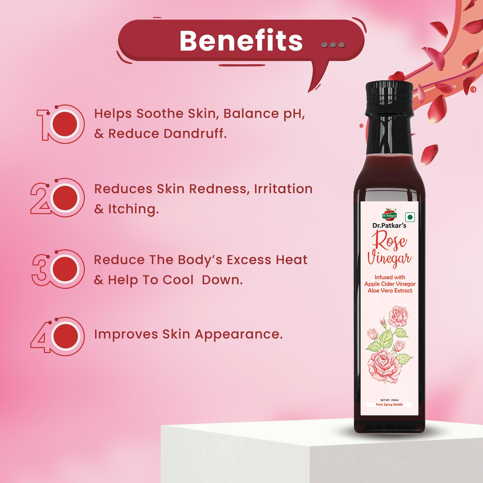 Dr Patkar Rose Vinegar with ACV Aloe Vera 250ml