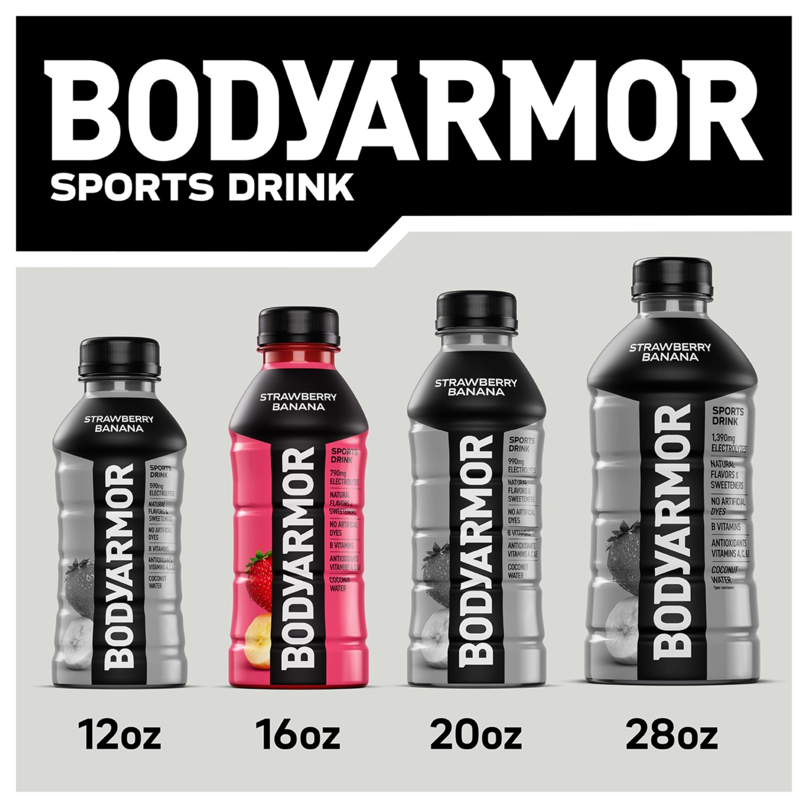 BODYARMOR Sports Drink Beverage, Orange Mango, 16 Ounce (Pack of 12)