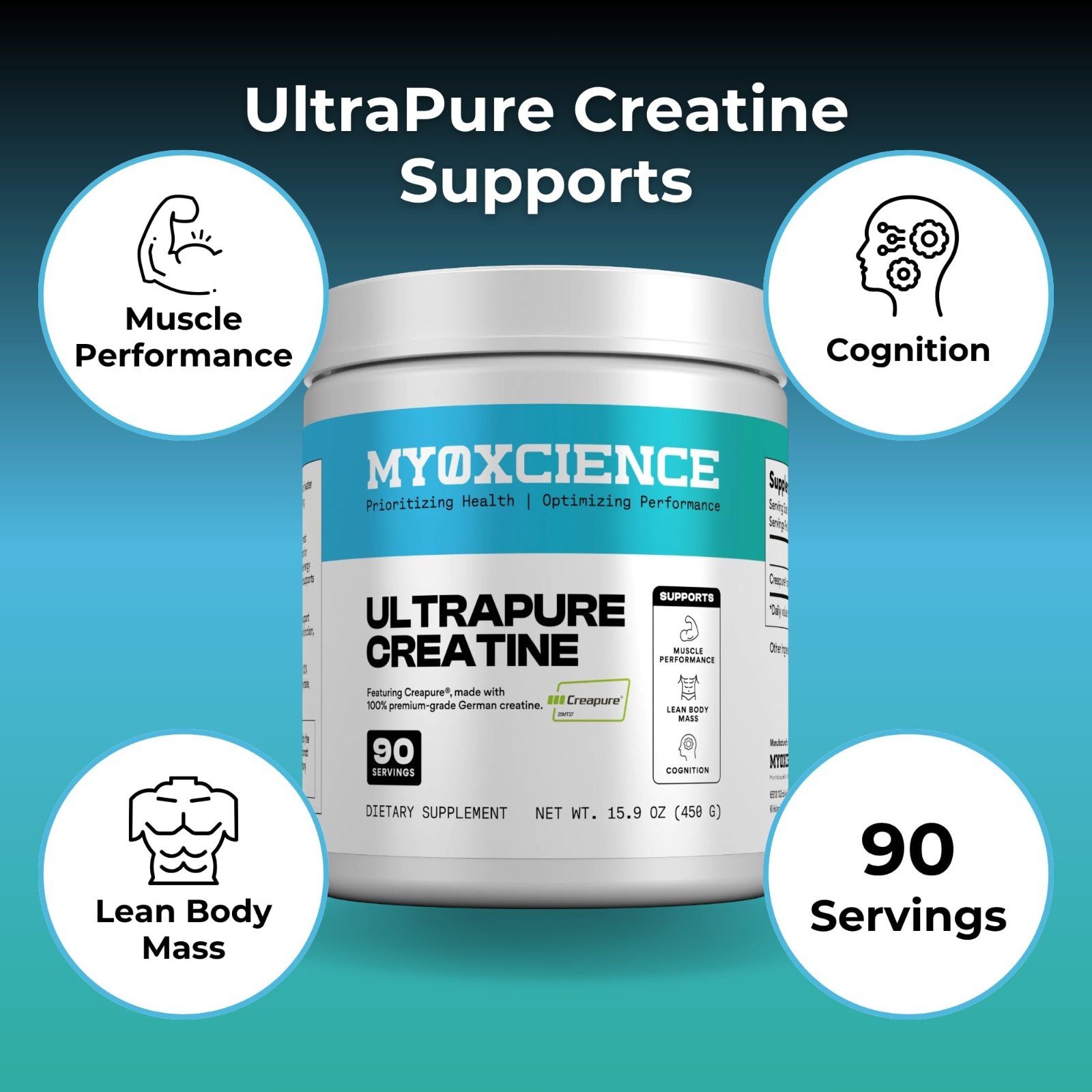 Creatine Monohydrate 5g | Pure German Formula | Boost Muscle Performance & Cogni