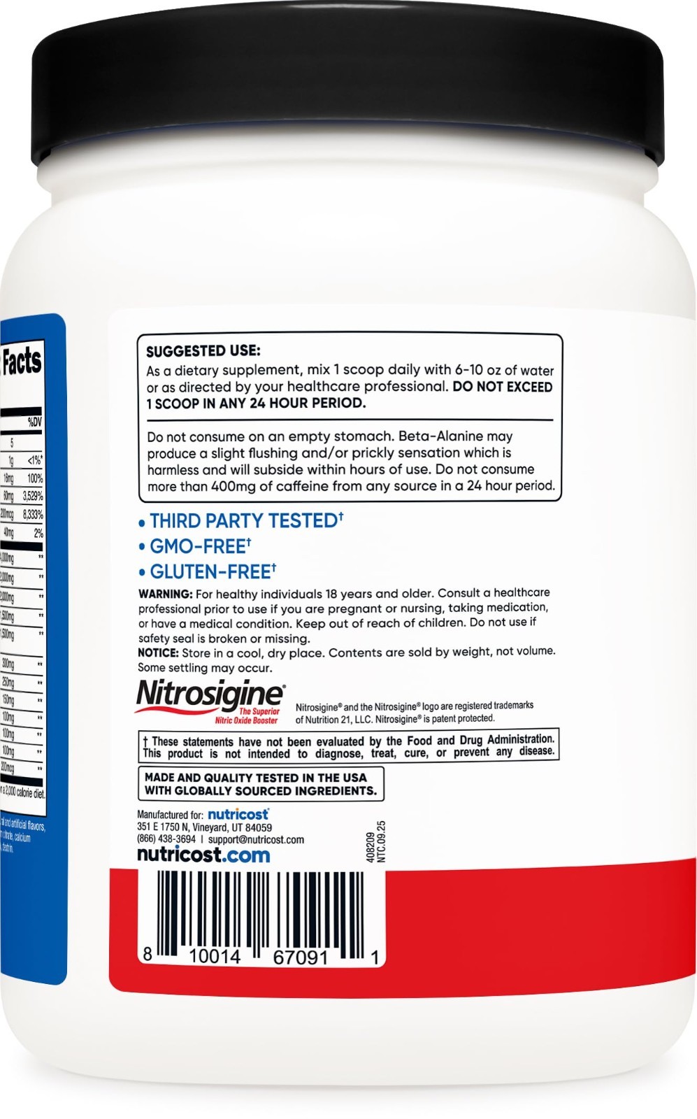 Pre-Workout Complex Powder – Fruit Punch, 60 Servings, Vegetarian, Gluten-Free,