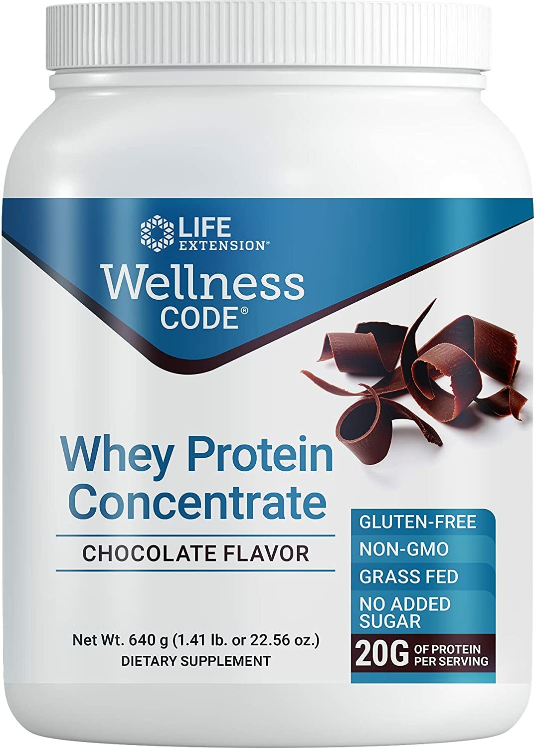 Life Extension Whey Protein Concentrate Chocolate Muscle Growth & Immune 640g