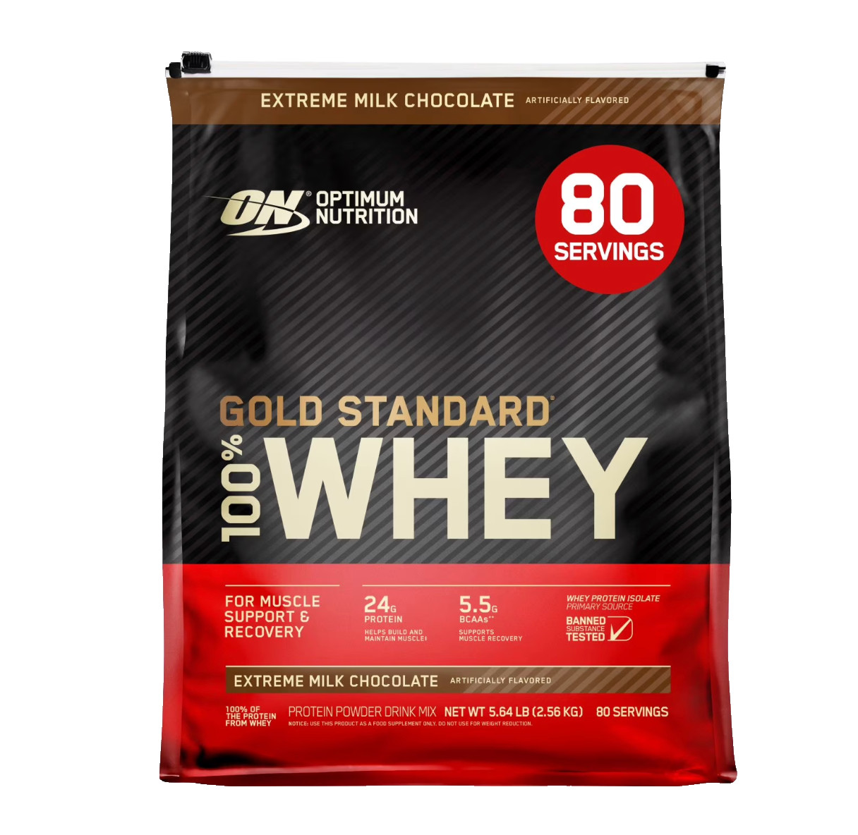 Optimum Nutrition Gold Standard 100% Whey Protein, 80 Servings (Pack of ONE) US