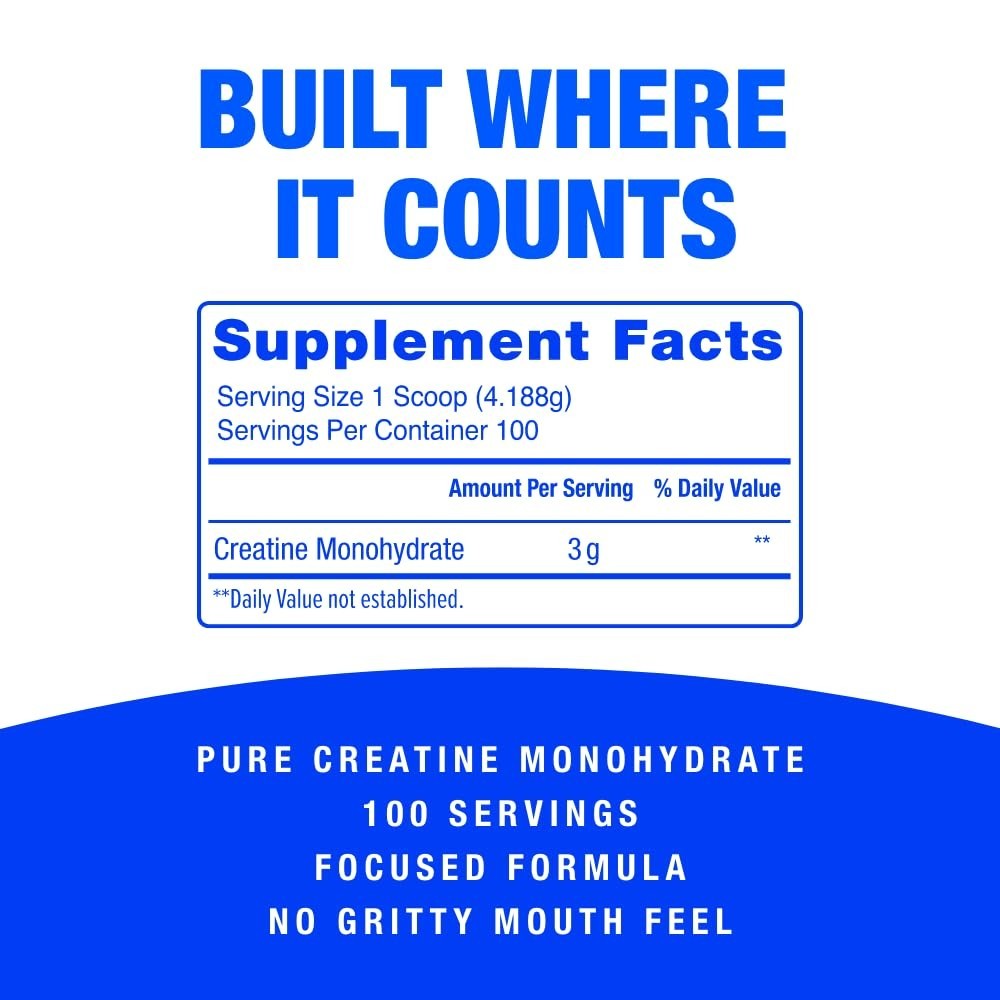 High-Purity Creatine Monohydrate Powder – Black Raspberry Flavor, Muscle Growth