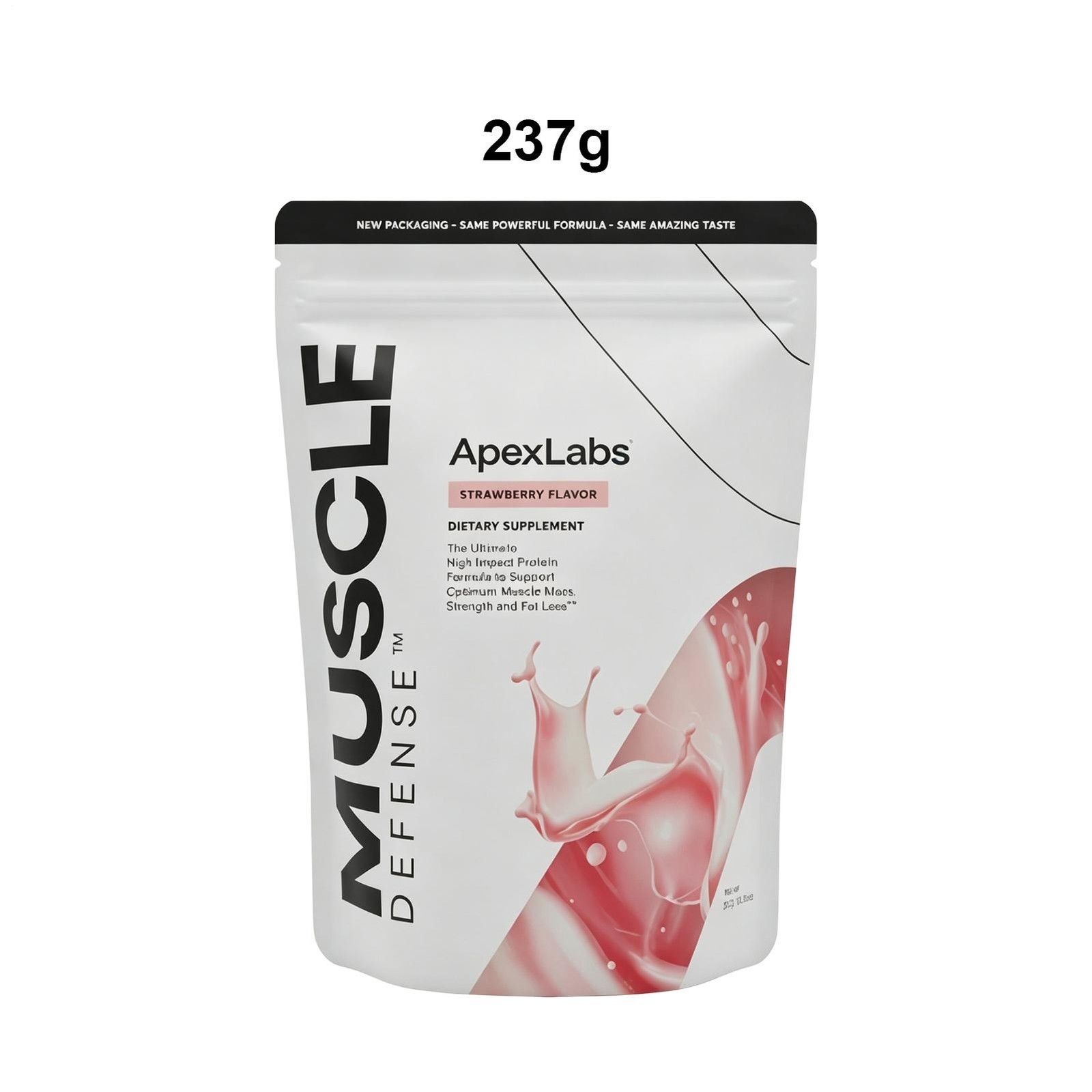 Muscle Defense Strawberry ApexLabs Muscle Mass Support Workout Supplement 1-5x