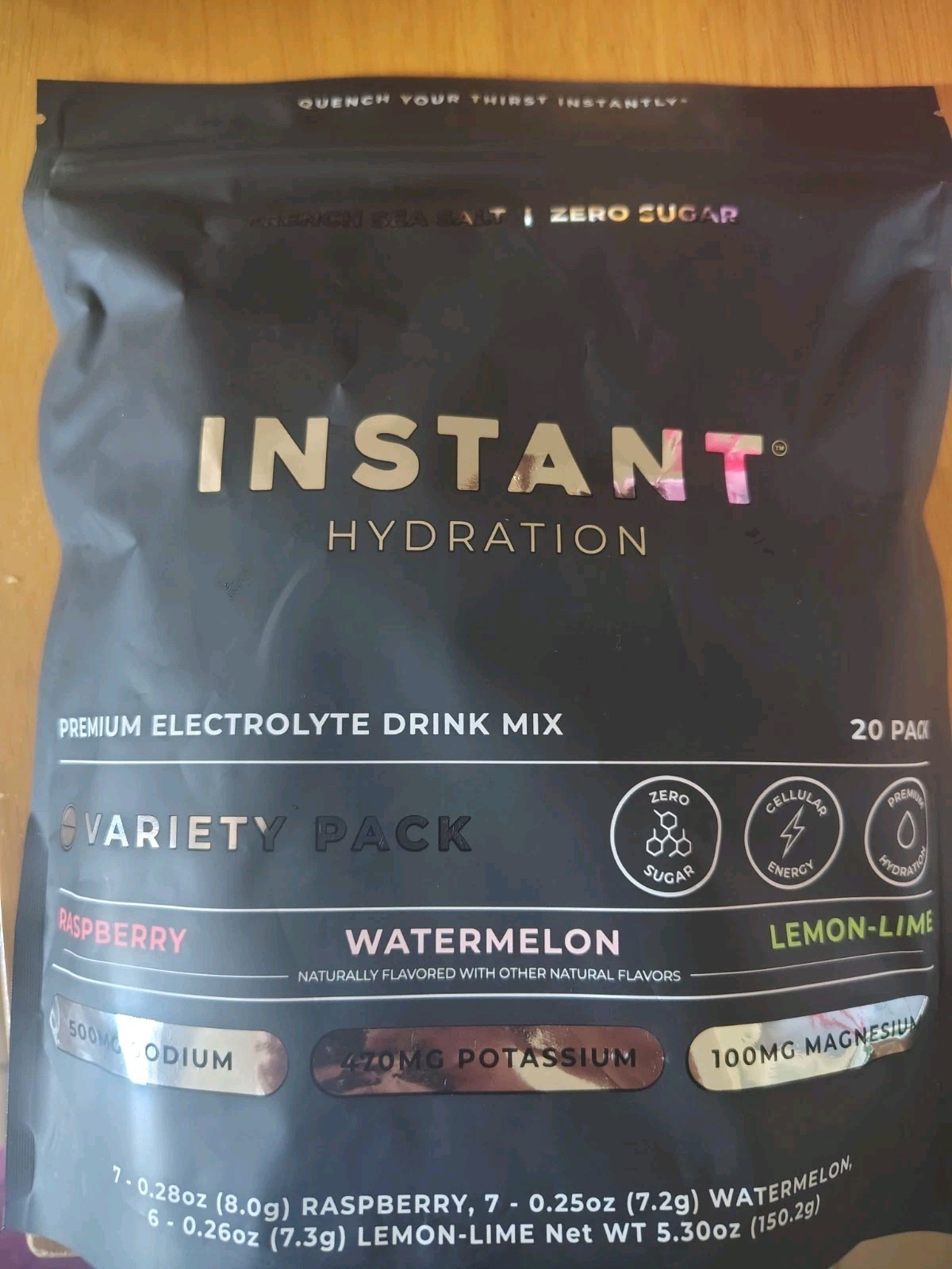 Instant Hydration Sugar Free Electrolytes Powder -20 Sticks Variety Pack