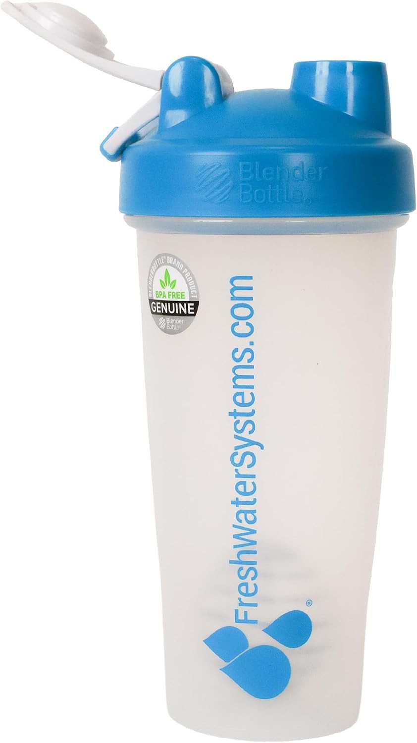 BlenderBottle Classic 28 oz Shaker Bottle Clear/Aqua with Mixing Ball BPA-Free
