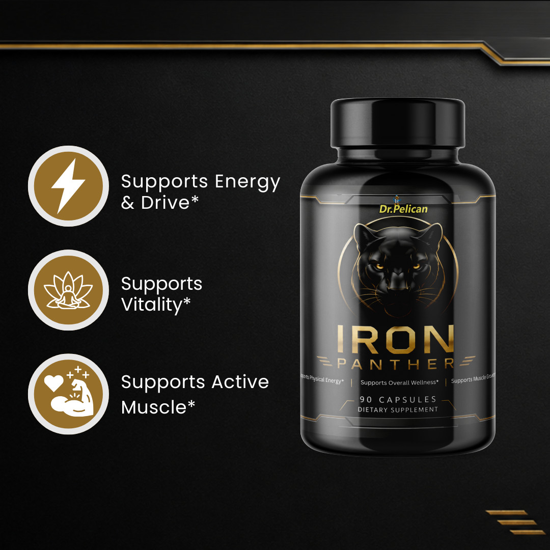 Iron Panther- Bodybuilding & Men’s Health Support- 10 Bottles- 900 Capsules