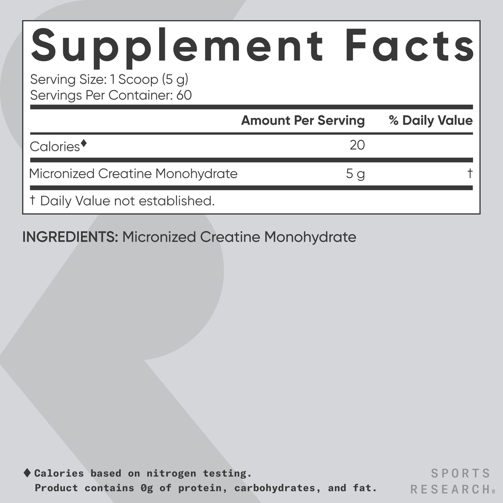 Creatine Monohydrate – Gain Lean Muscle, Improve Performance and Strength (300g)