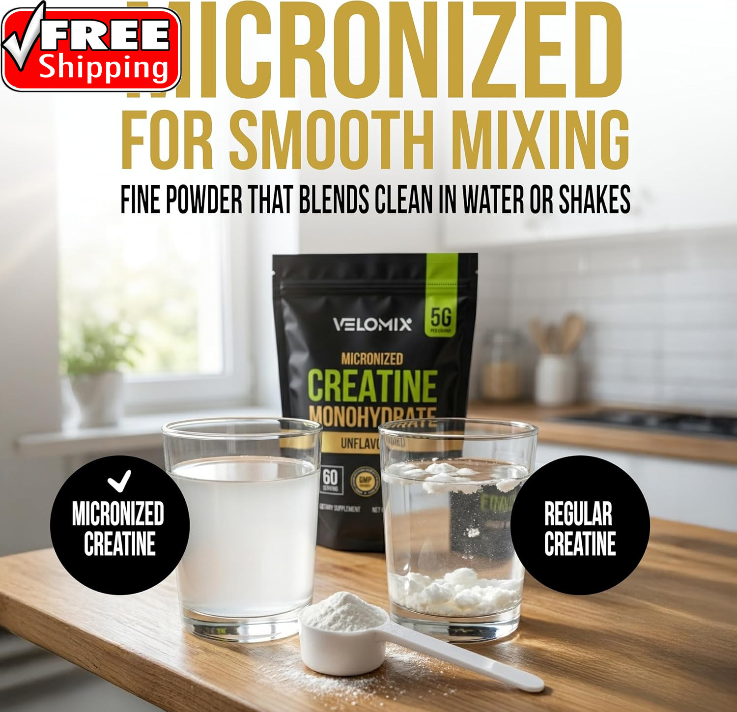 Micronized Creatine Monohydrate Powder – 100% Pure Creatine Powder Unflavored an
