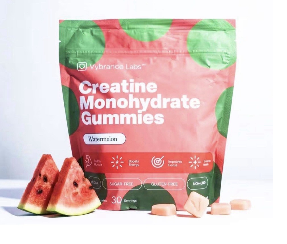 Vybrance Labs Creatine Monohydrate Gummies Watermelon 30 Servings Sugar-Free Gl…