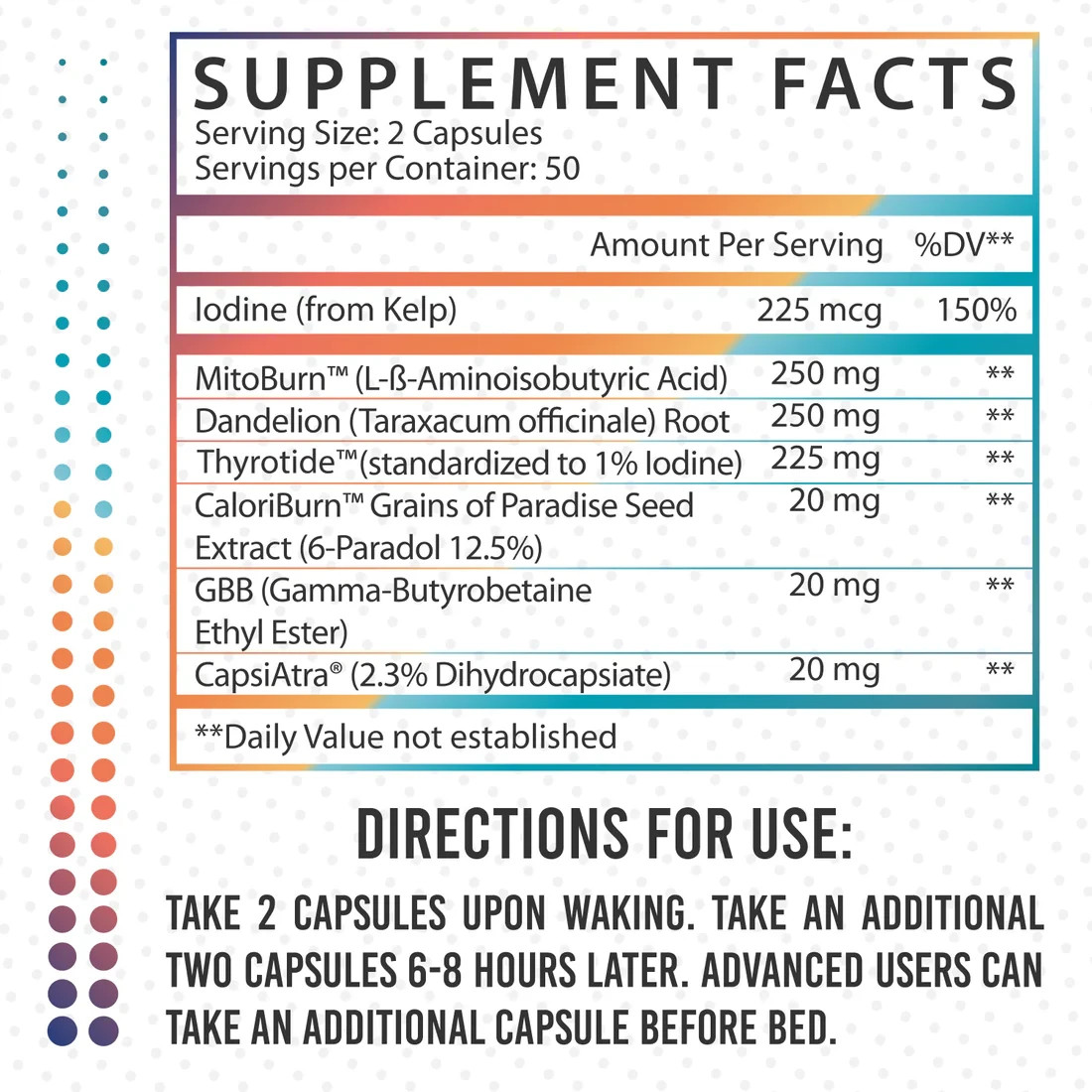 3MBER NON STIM FAT BURNER BY INSPIRED NUTRA 4/26