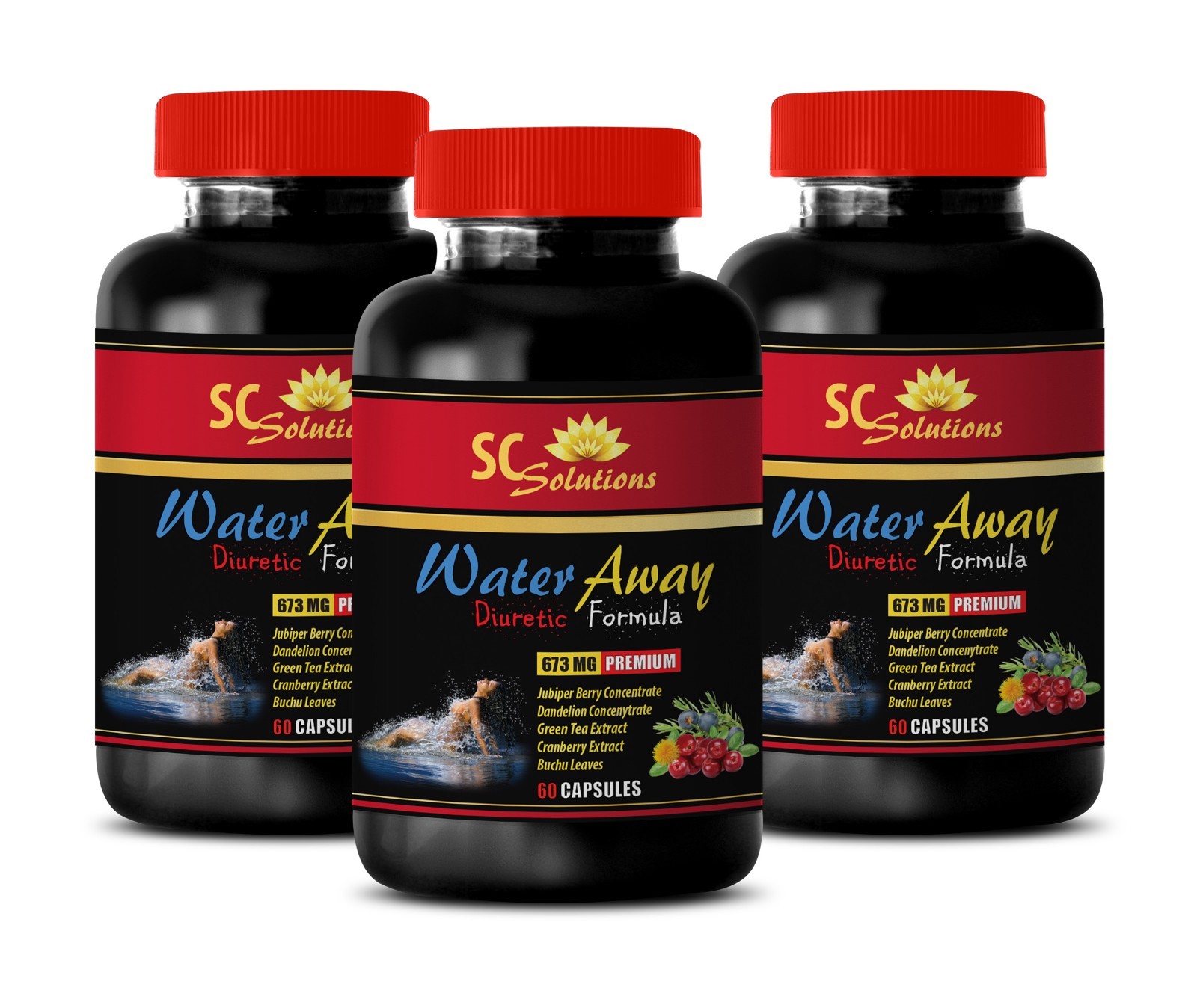 Weight loss complex – WATER AWAY PILLS 3B – cranberry apple juice