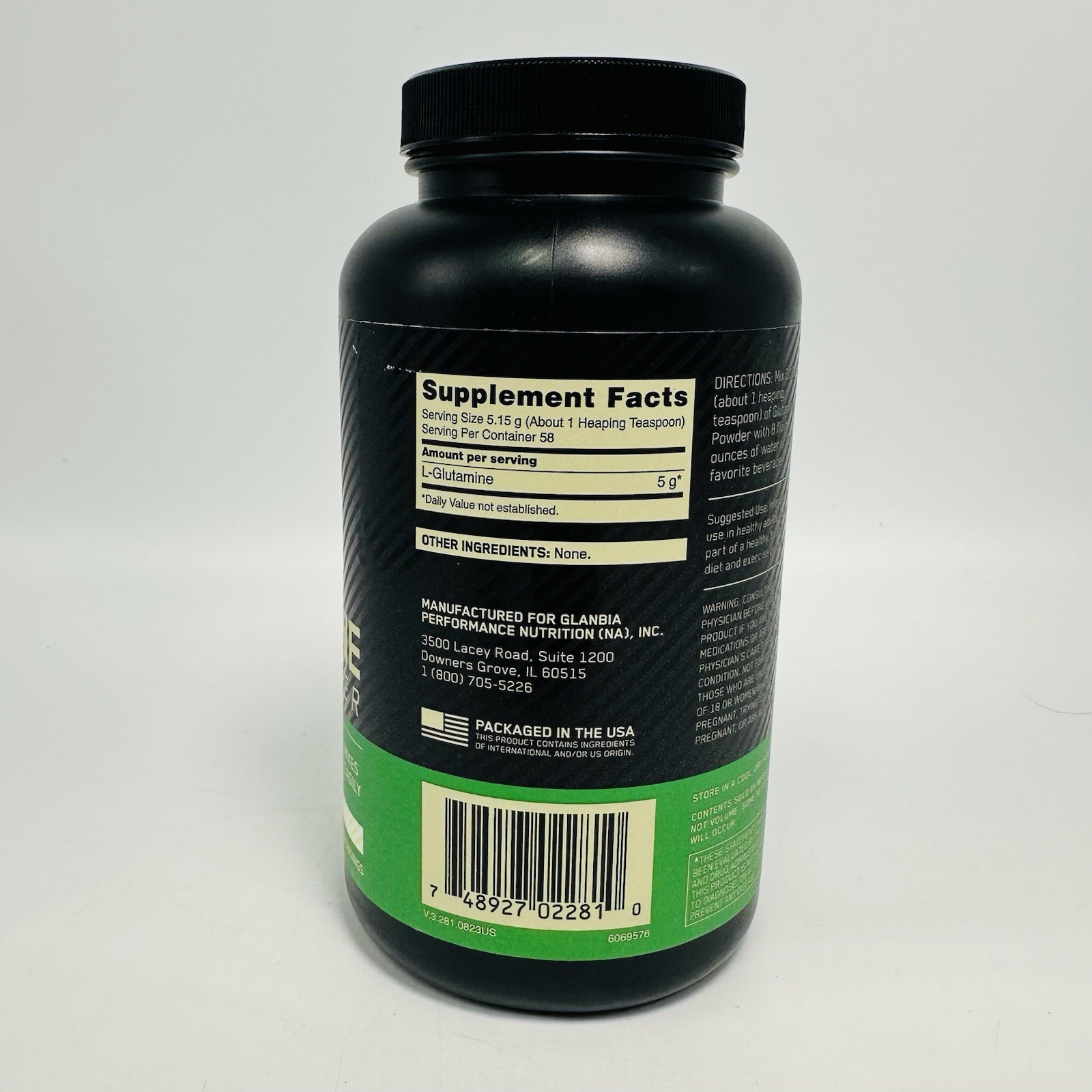 Optimum Nutrition L-Glutamine Muscle Recovery Powder EXP 06/28 *NEW SEALED*