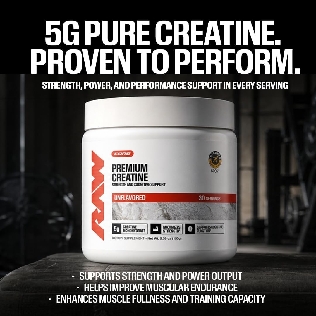 Creatine Monohydrate Powder Unflavored 30 Servings Micronized Muscle Strength