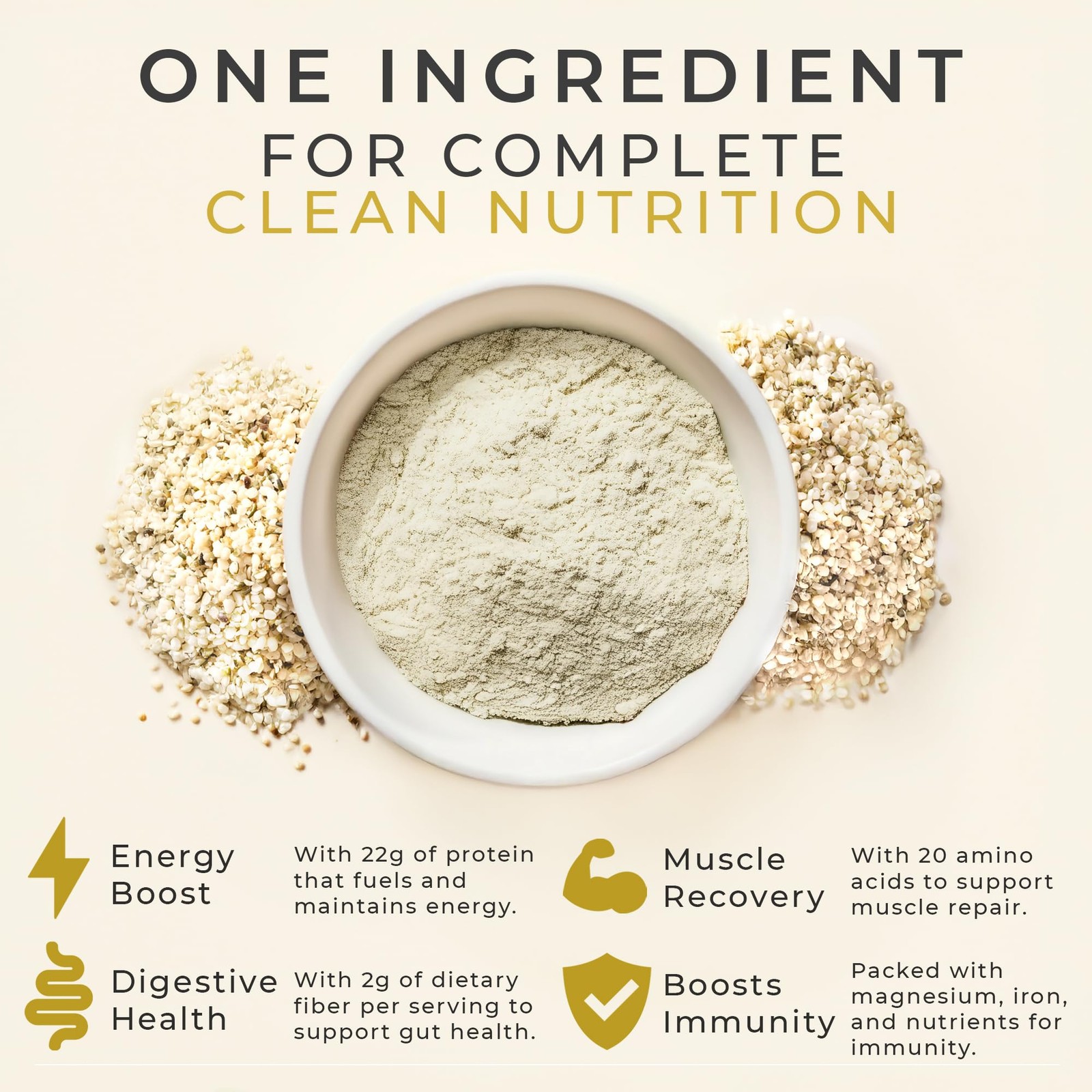 TUPAXA USDA Organic Hemp Protein Powder for Women & Men – Unflavored Pure Natura