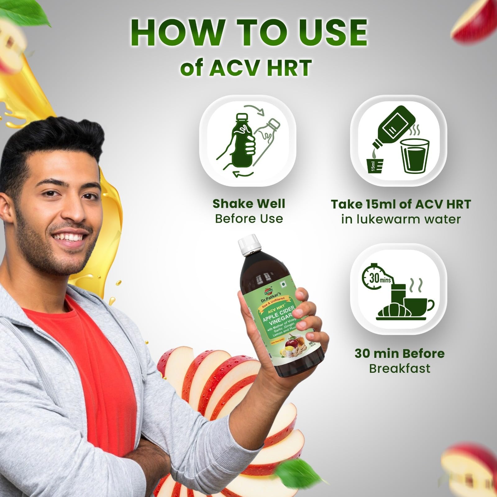 Dr Patkar ACV with Ginger Garlic Lemon Honey 500ml