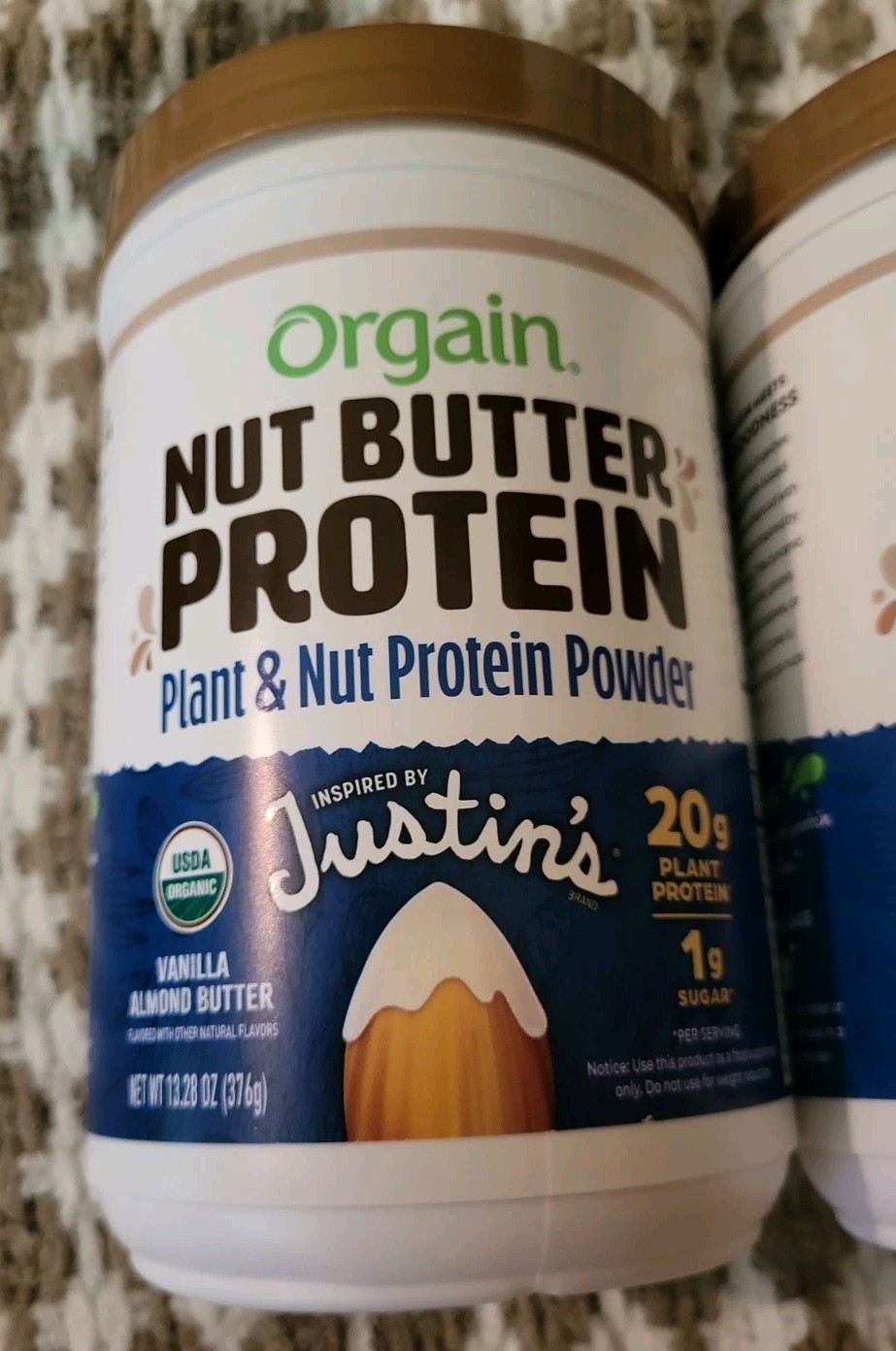 2 Orgain Nut Butter Protein Vanilla Almond Butter 13.28oz -EXP: 2/27