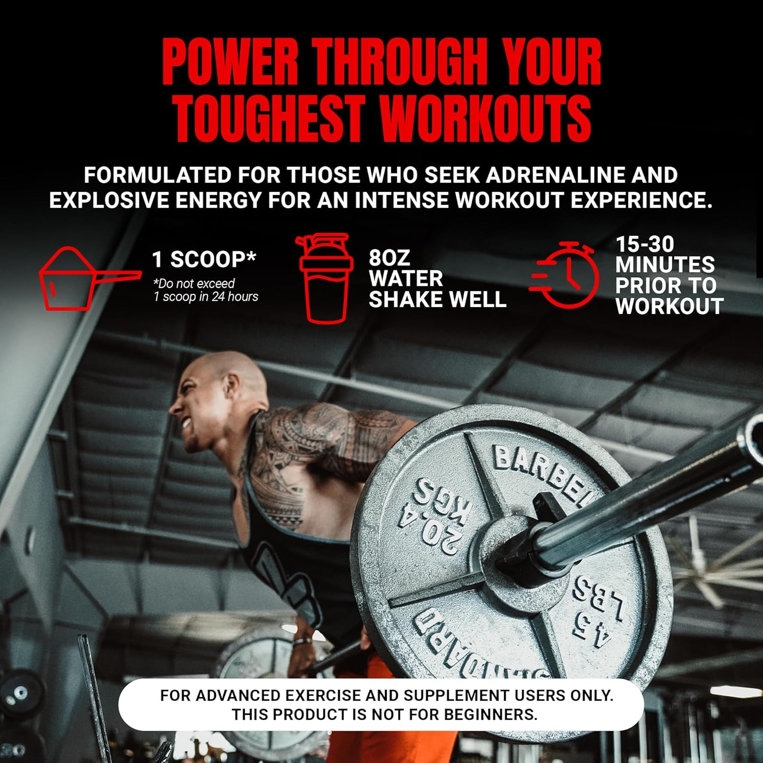 Mr. Hyde Xtreme Pre Workout Powder with Creatine, Beta Alanine & Caffeine – Extr