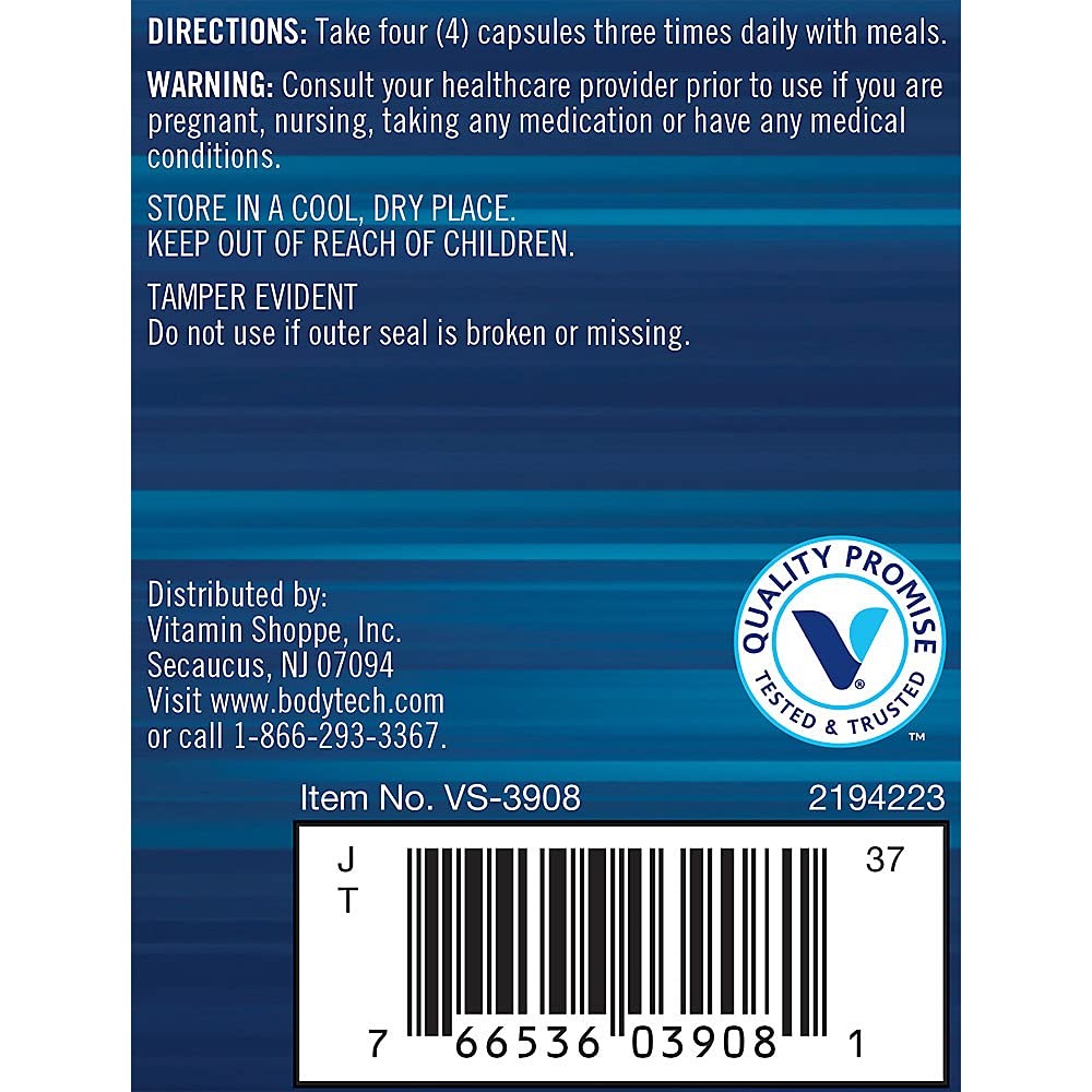 BodyTech HMB + Vitamin D3 – Supports Muscle 120 Count (Pack of 1), No Color