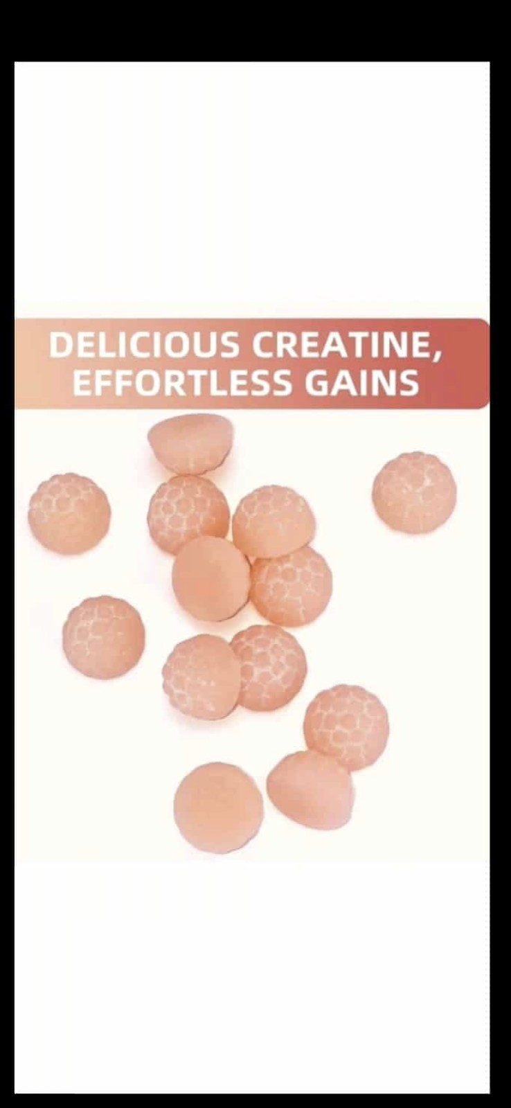 Creatine Monohydrate Gummies 200000mg with Taurine 500mg L-Glutamine,Berry-120ps