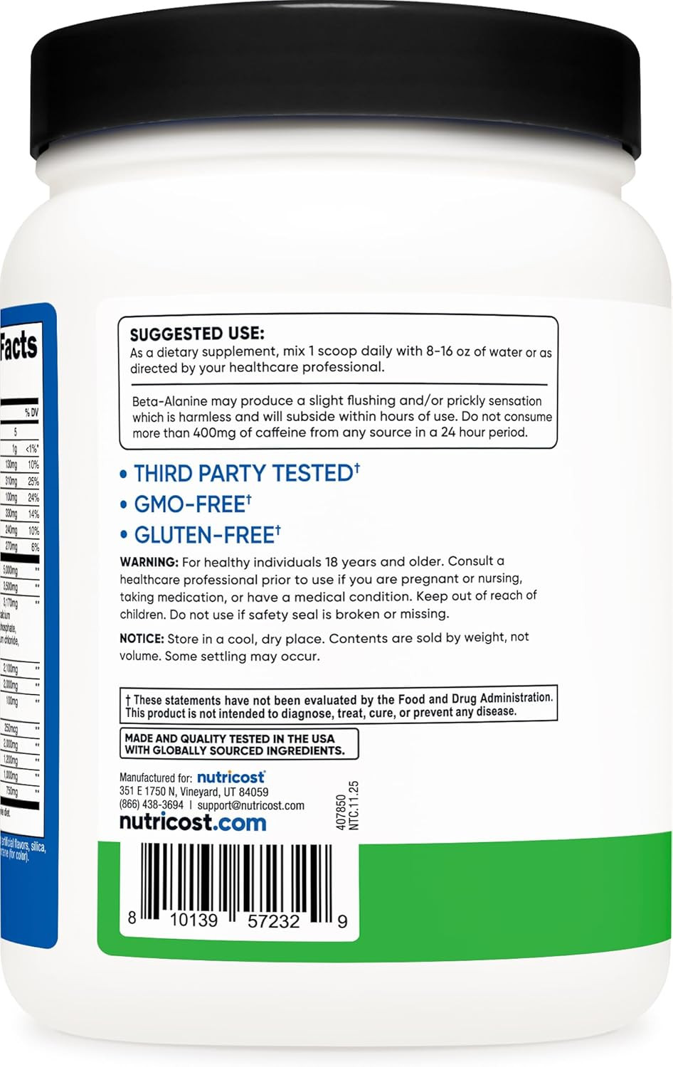 Intra Workout Powder, 30 Servings (Green Apple) – Non-Gmo, Gluten-Free Supplemen