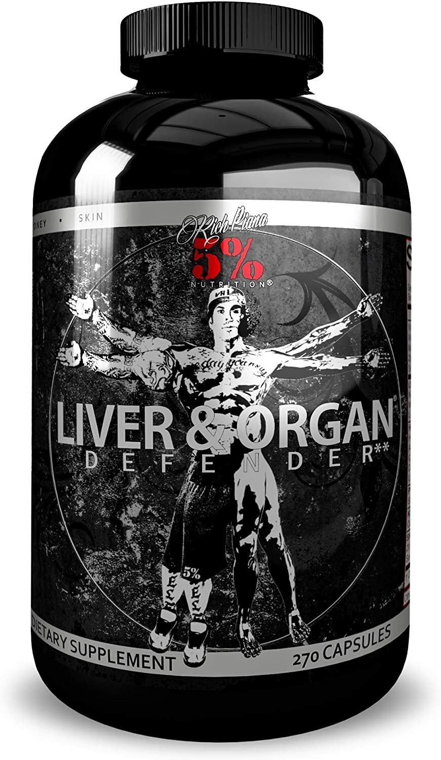 Rich Piana 5% Nutrition Liver and Organ Defender On Cycle + PCT Support 270 caps