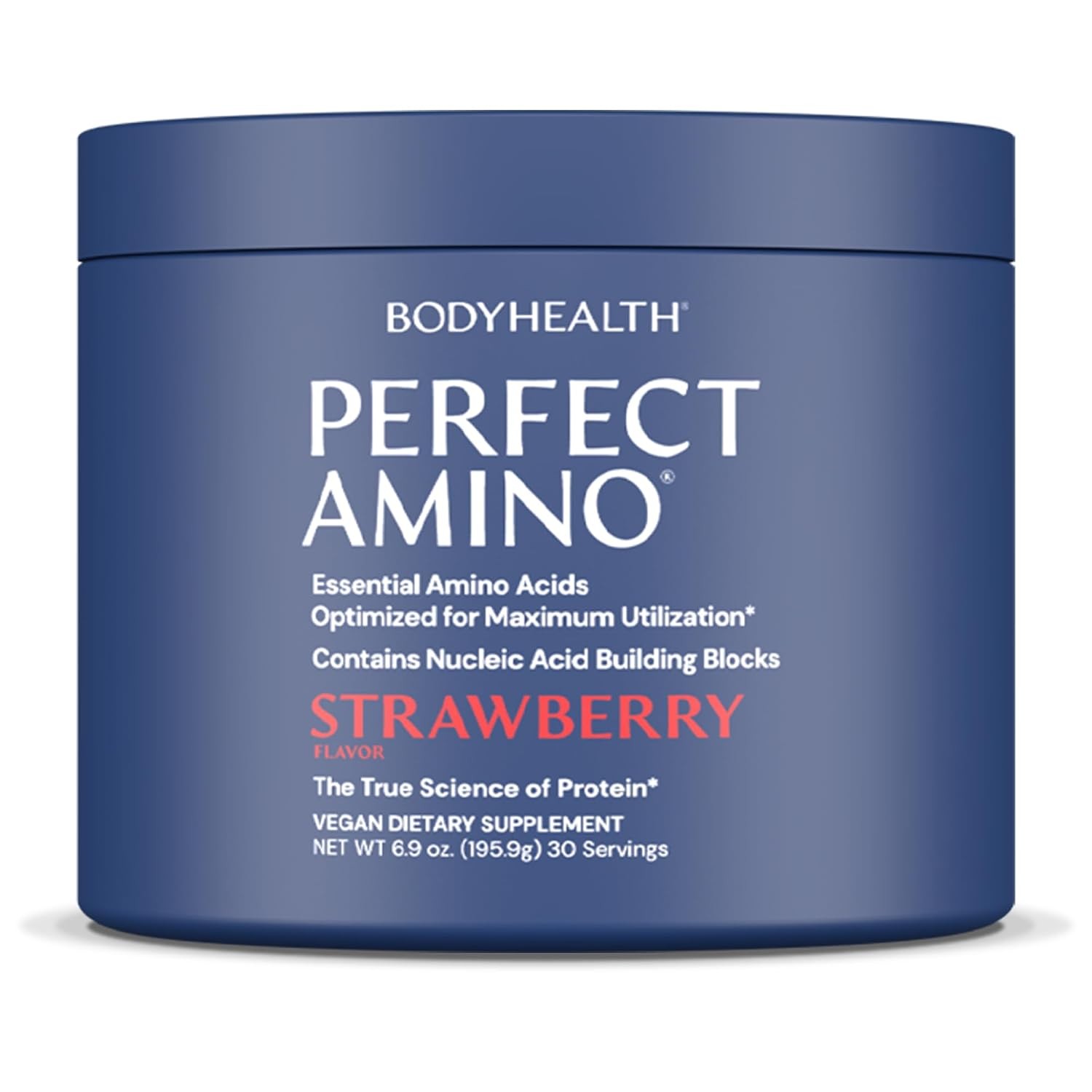 BodyHealth Strawberry BCAA EAA Amino Acid Powder 30 Servings Pre Post Workout
