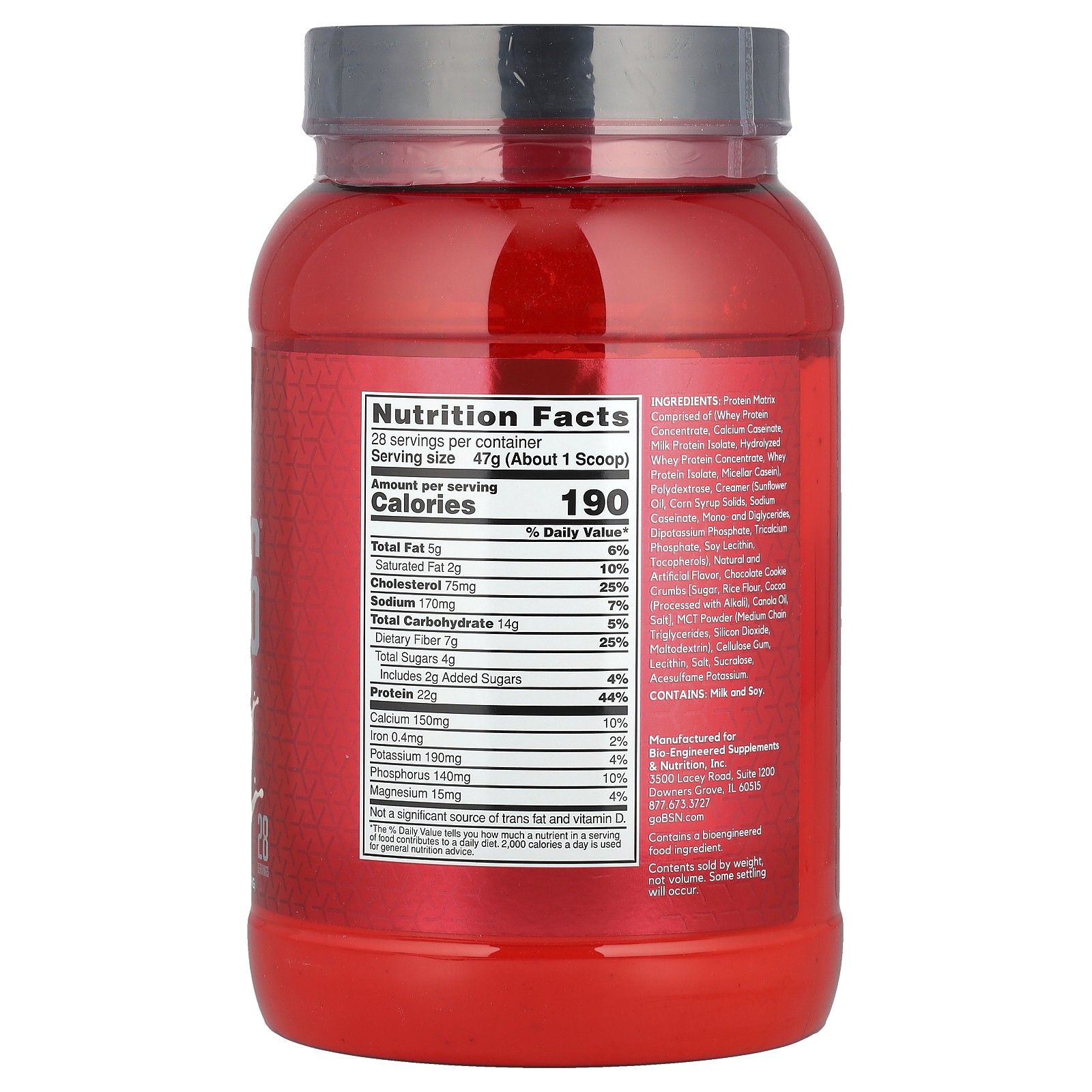 Syntha-6, Ultra Premium Protein Matrix, Cookies & Cream, 2.91 lb (1.32 kg)