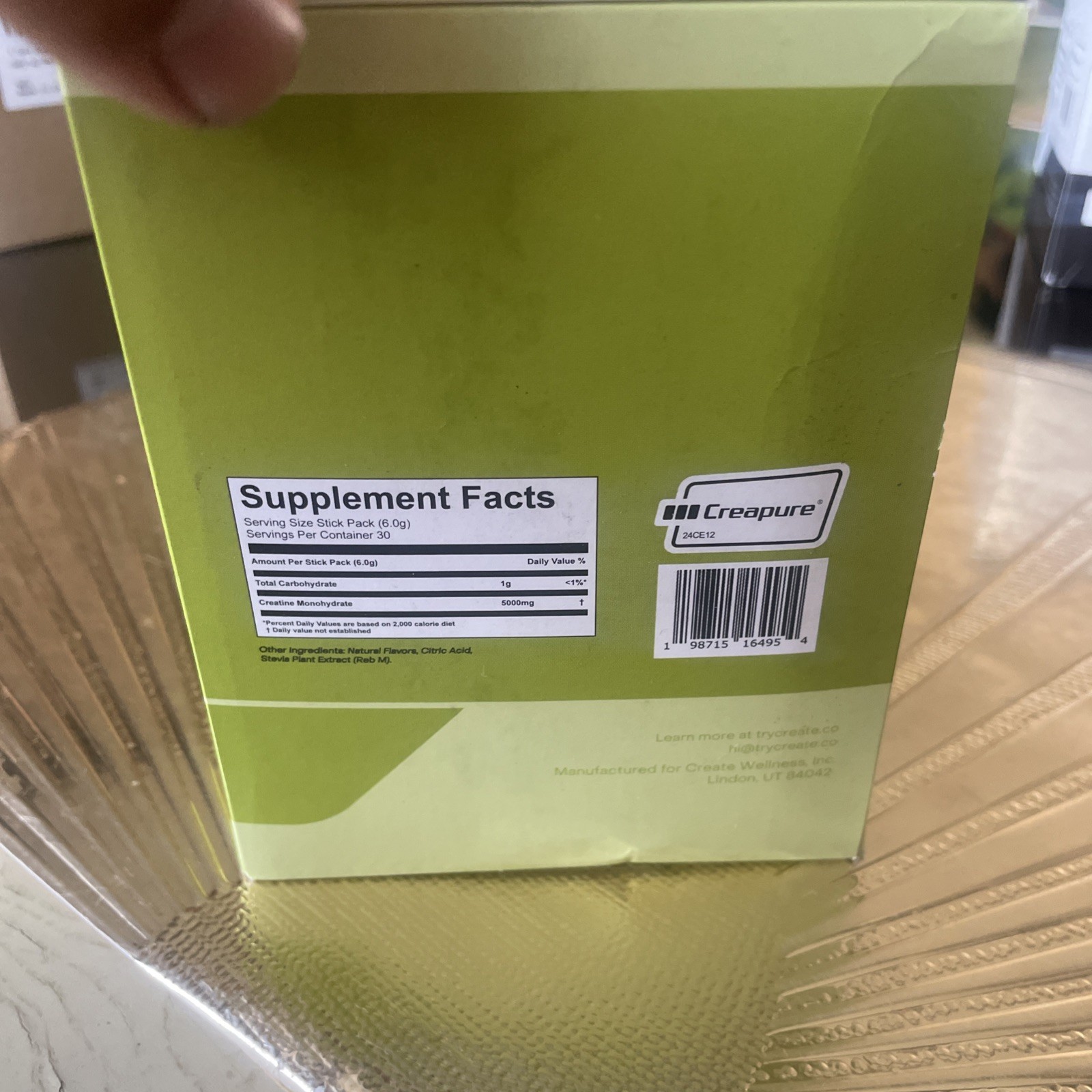 Create Single Serve Creatine Monohydrate Powder 5g Creapure Creatine Lemon LI