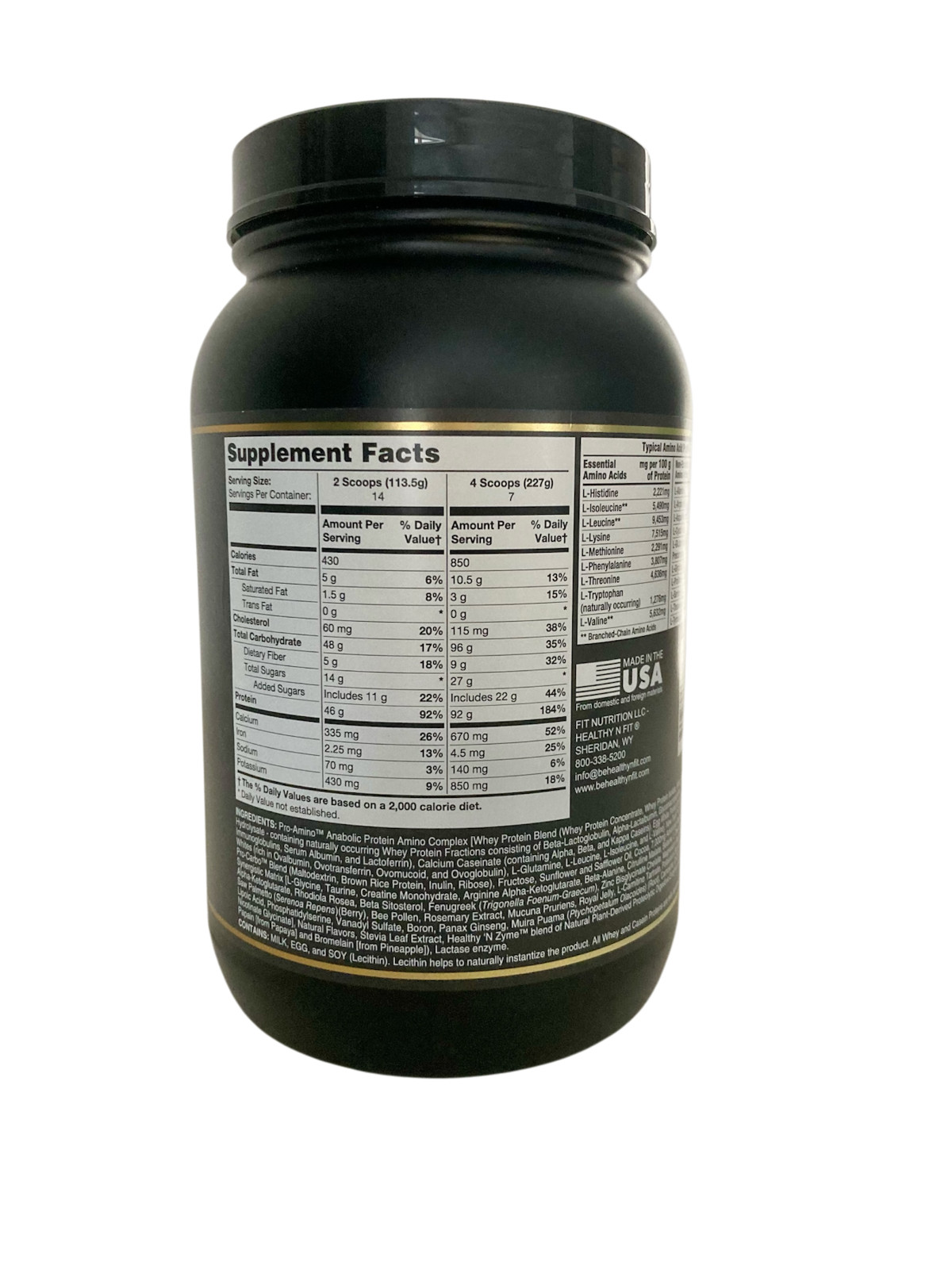 Healthy N Fit Anabolic Muscle (Chocolate) 3.5lb 90g Sustained Release Proteins
