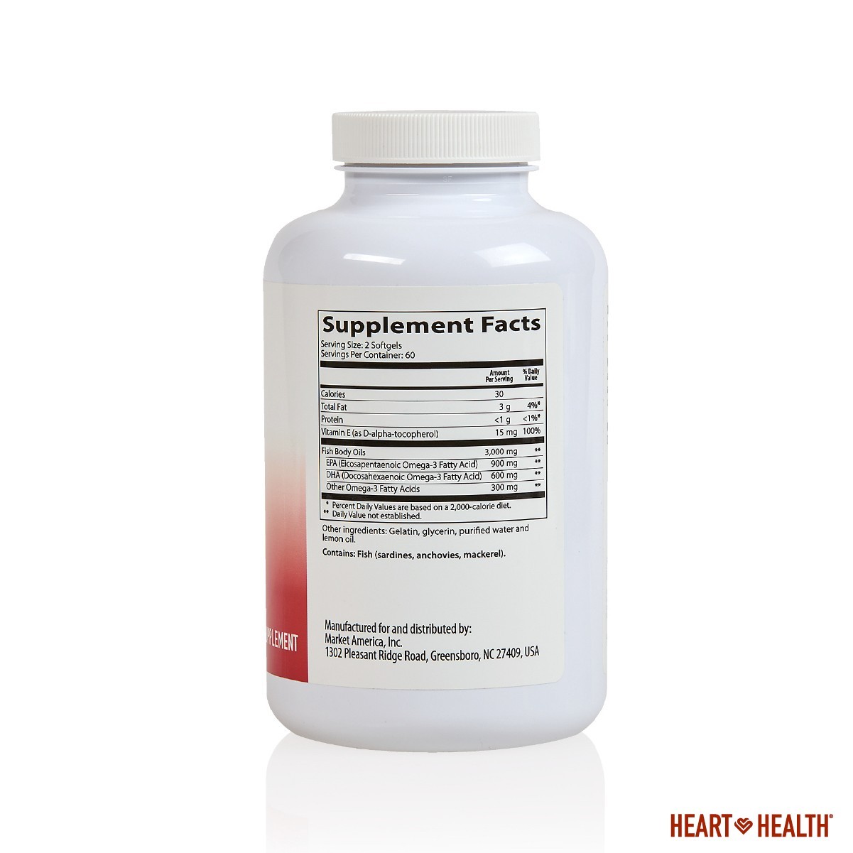 Heart Health Essentials: Omega 3 Fish Oil with Vitamin E