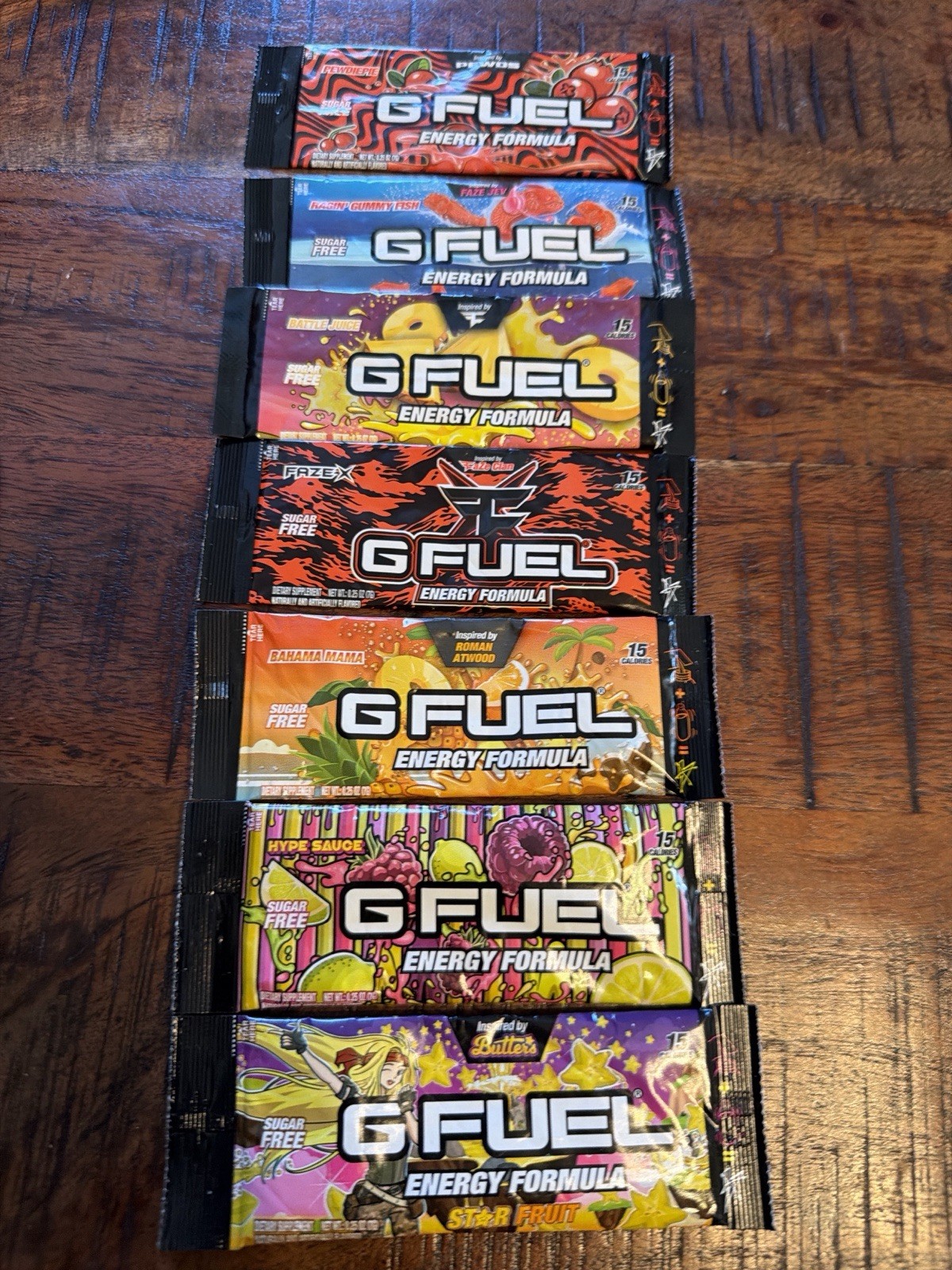 G FUEL Sample Pack Lot 7 Sealed Discontinued Rare Flavors FaZe Jev