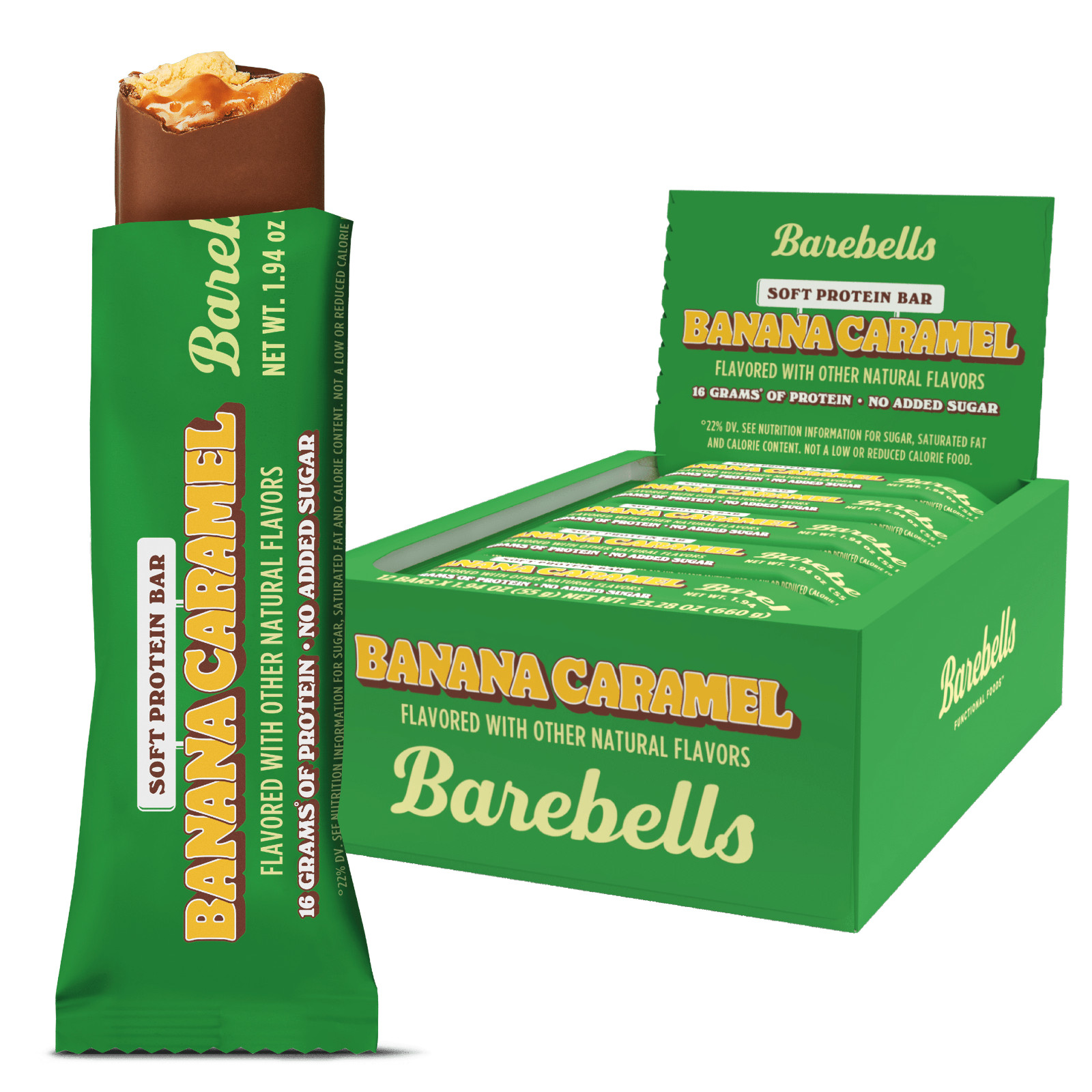 Barebells Soft Protein Bar Banana Caramel 12 Bars Barebell Bars