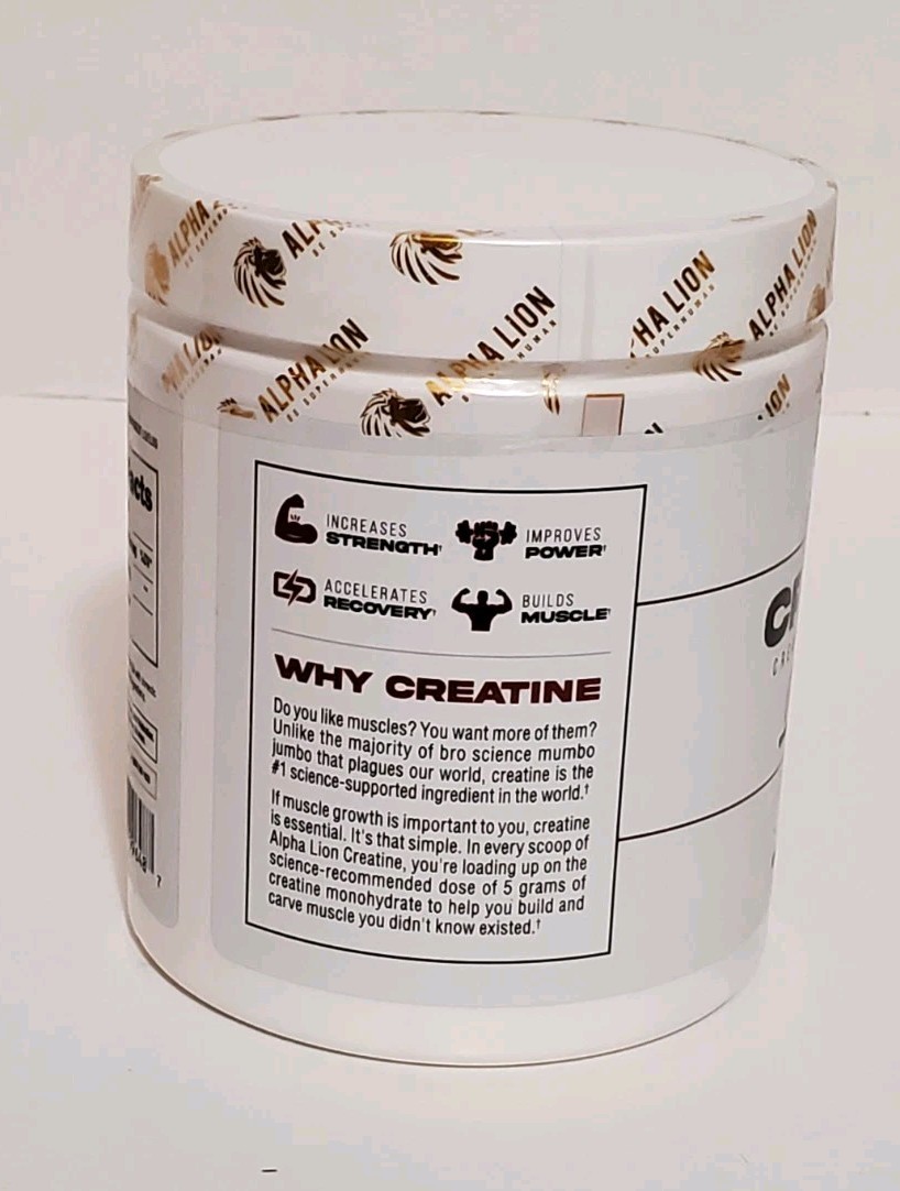 Alpha Lion Creatine Monohydrate Powder Strength Recovery Workout Supplement