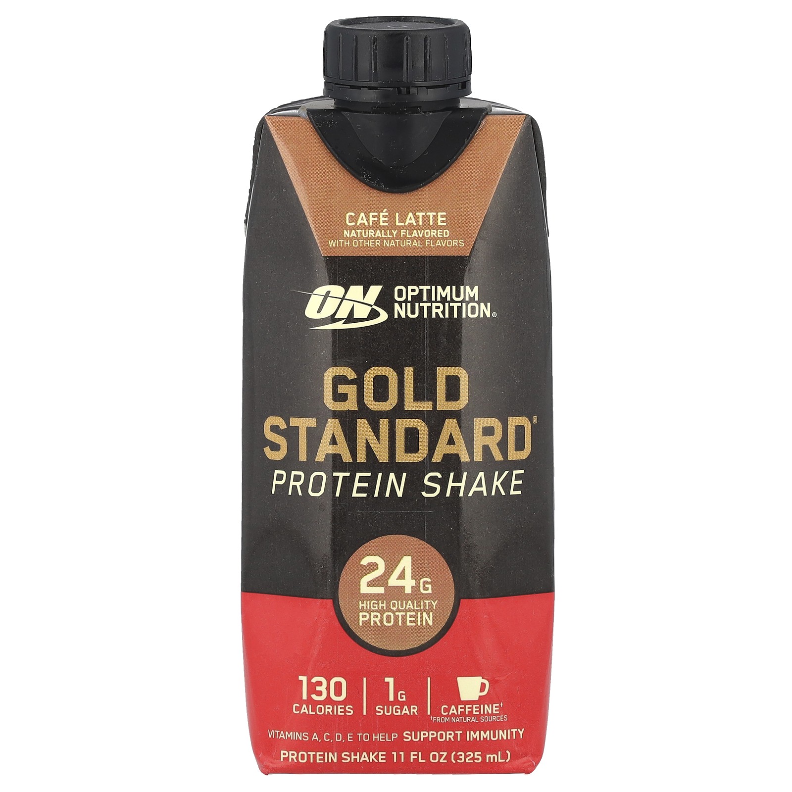 Gold Standard® Protein Shake, Cafe Latte, 4 Cartons, 11 fl oz (325 ml) Each