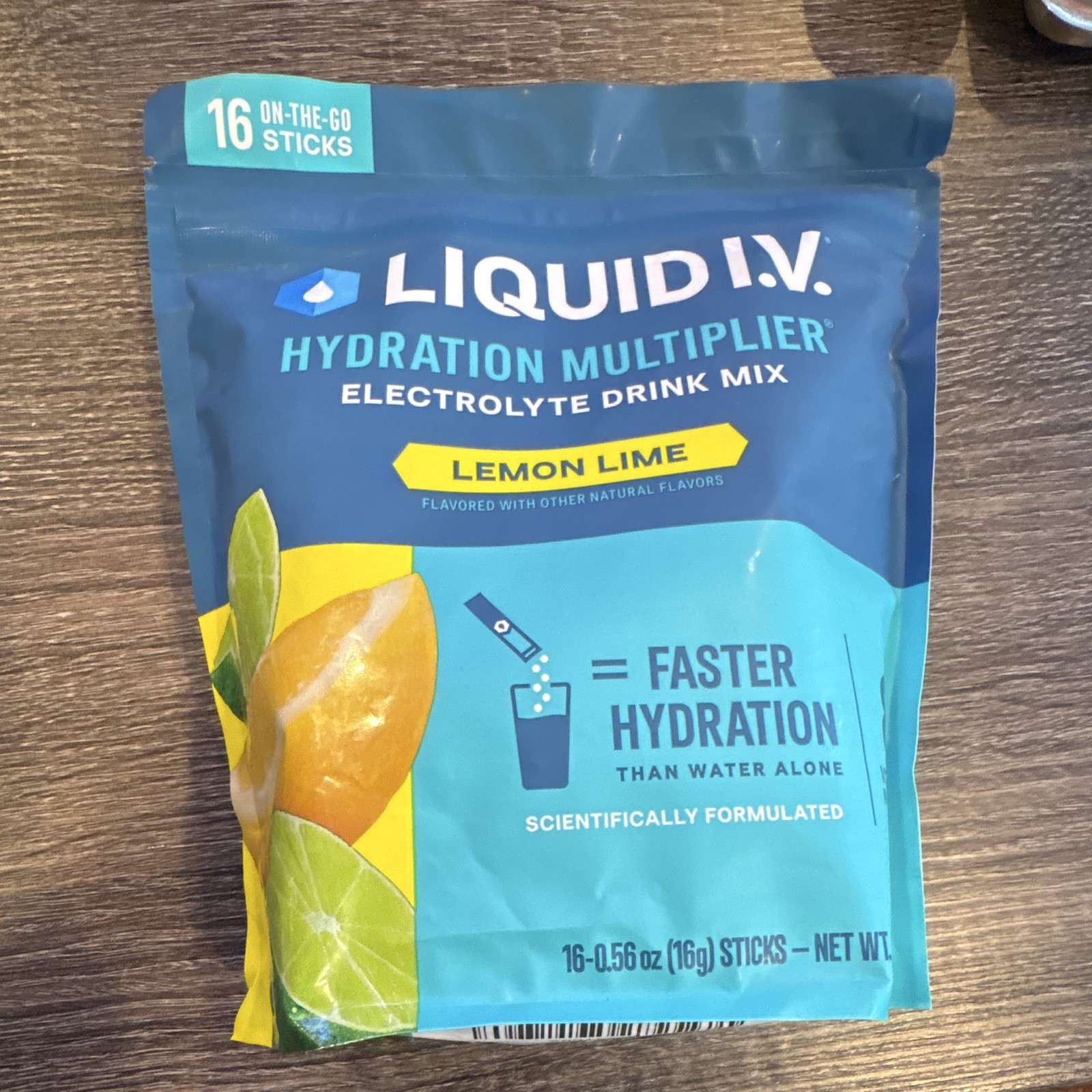 Liquid I.V. Hydration Multiplier Lemon Lime Electrolyte Powder, 16 Sticks