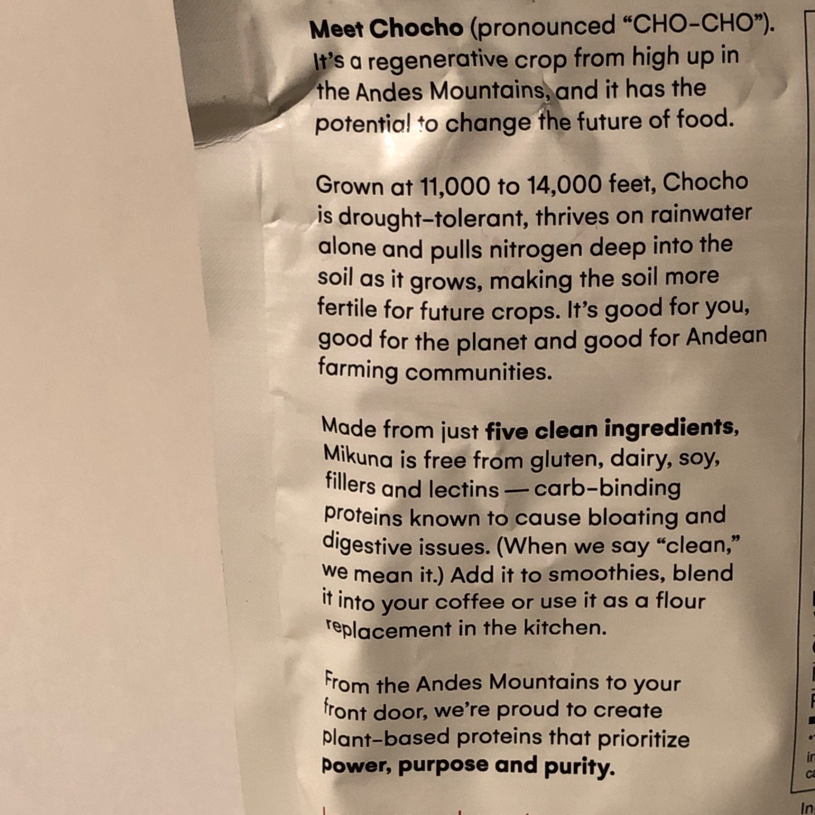 Mikuna Vegan Protein Powder Chocho, Complete Protein,5Clean Ingredients, 31.9 Oz