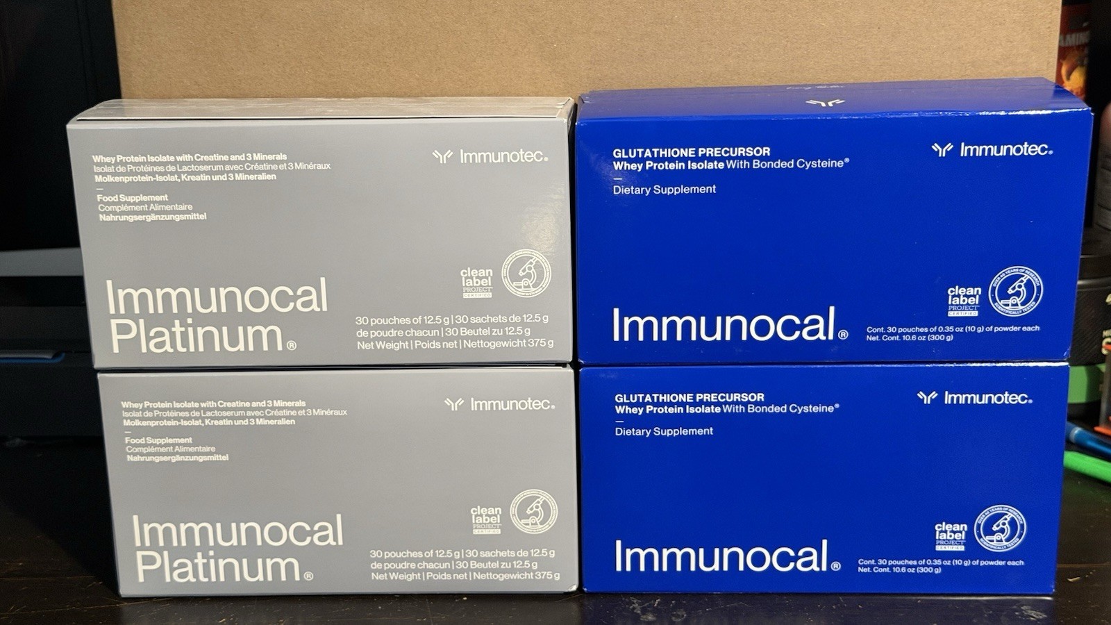 immunocal platinum 2 & 2 Immuncal Blue 4 Boxes