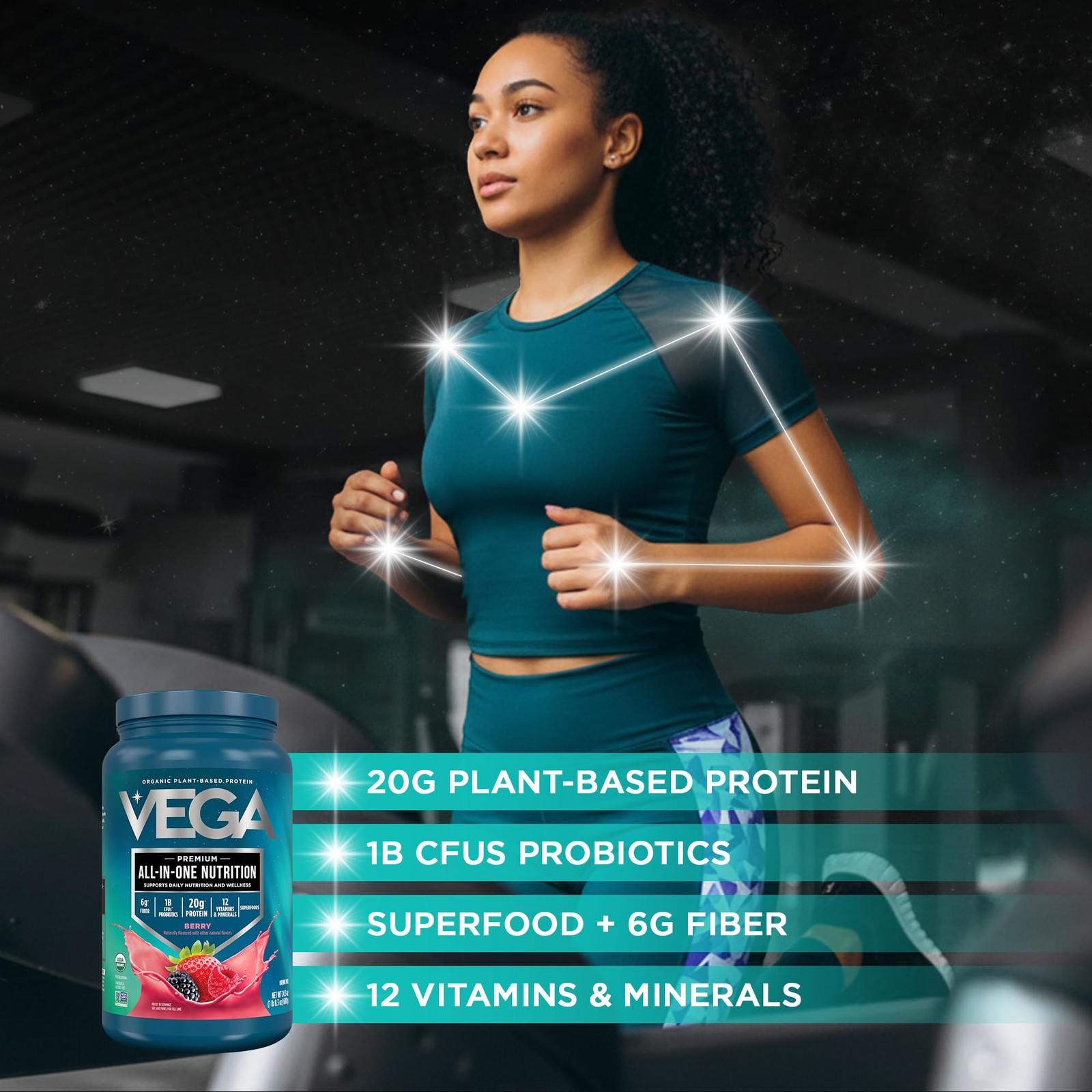 Vega All-in-One Nutrition Organic Vegan 1.52 Pound (Pack of 1),