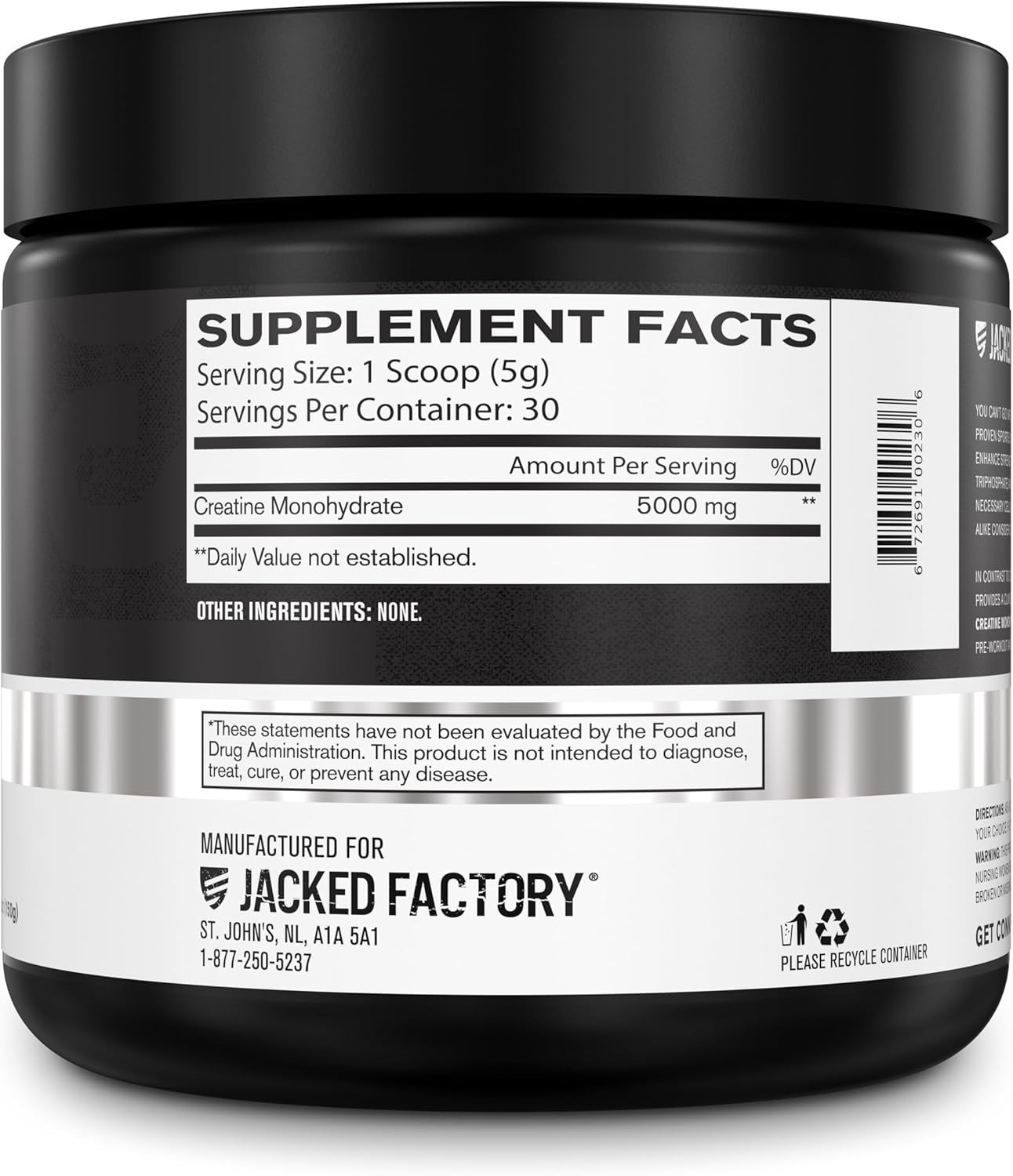 Unflavored 150g Creatine Monohydrate – 30 Servings for Endurance & Strength