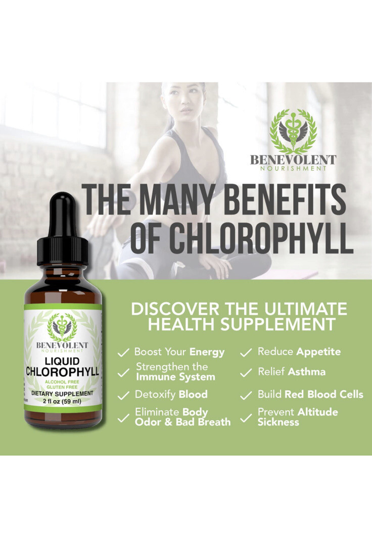 Chlorophyll Liquid Drops – Energy Boost | Immune System Support – 100% Natural