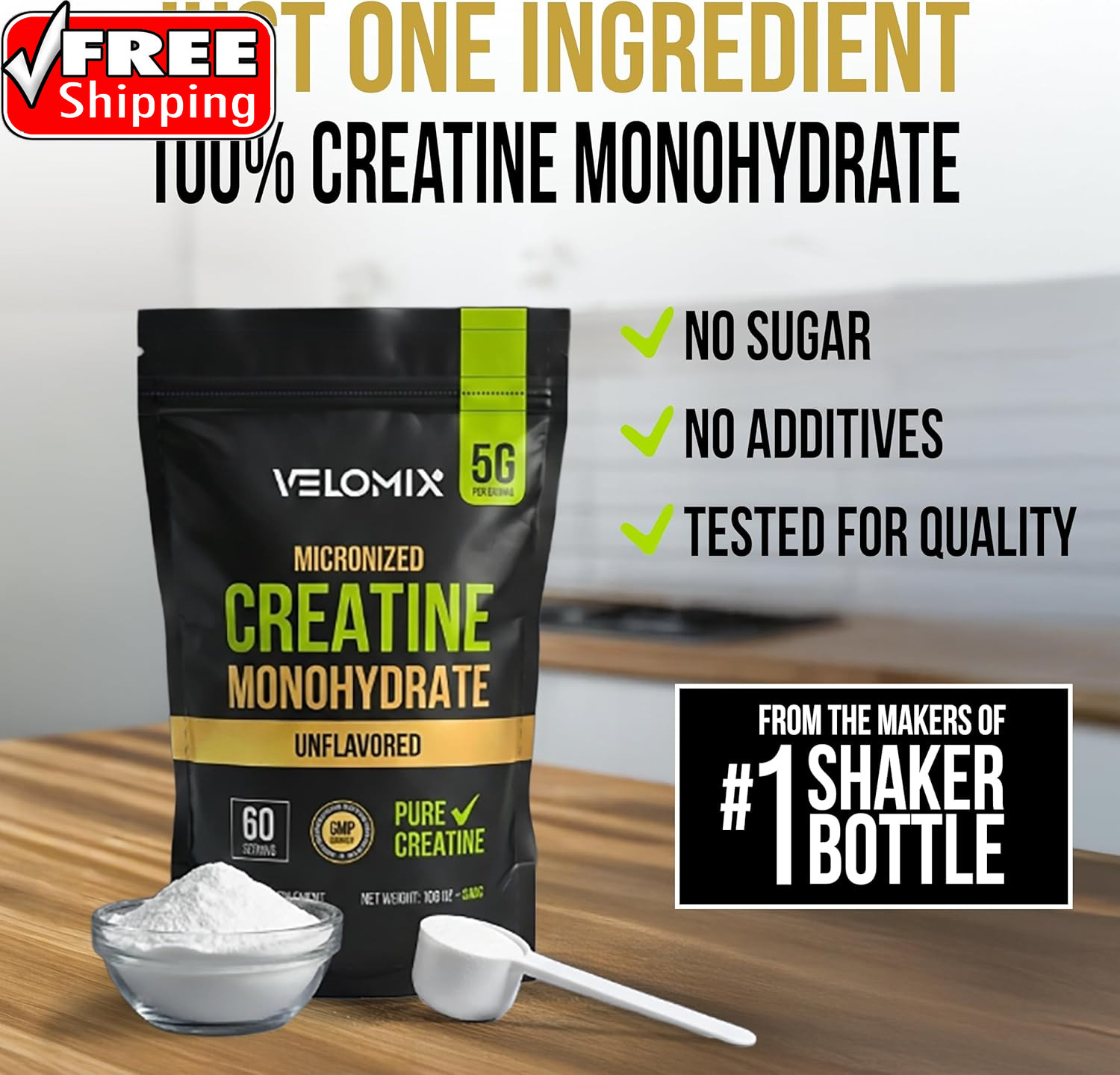 Micronized Creatine Monohydrate Powder – 100% Pure Creatine Powder Unflavored an