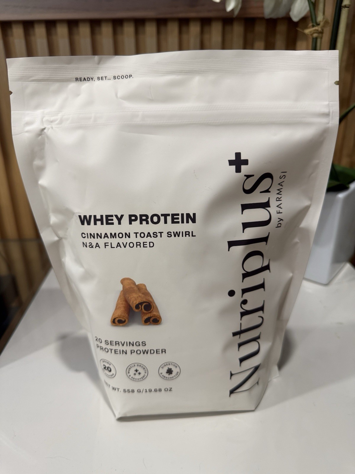 Nutriplus+ Whey Protein Powder Cinnamon Toast Swirl 20g Protein 20 Servings