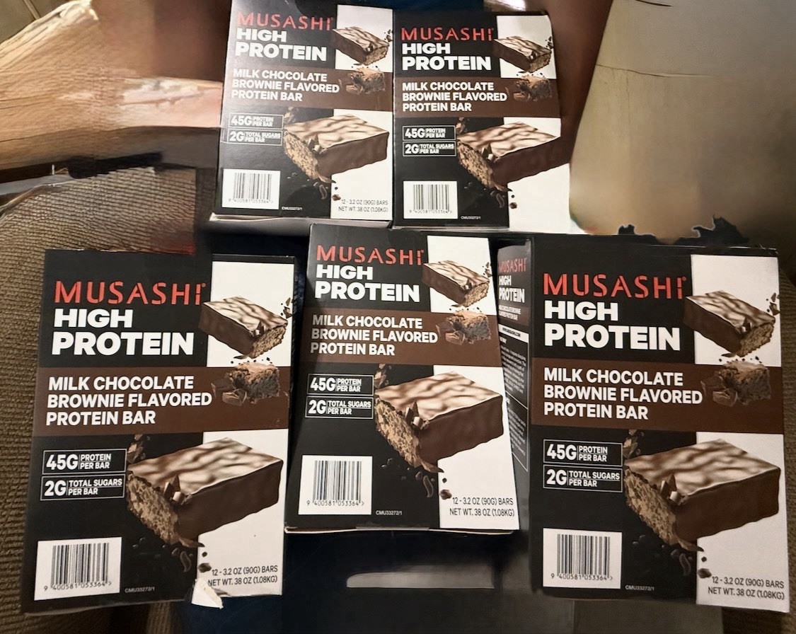 5X Musashi High Protein Bar 45G Protein Milk Chocolate Brownie BEST BY 7/31/2026