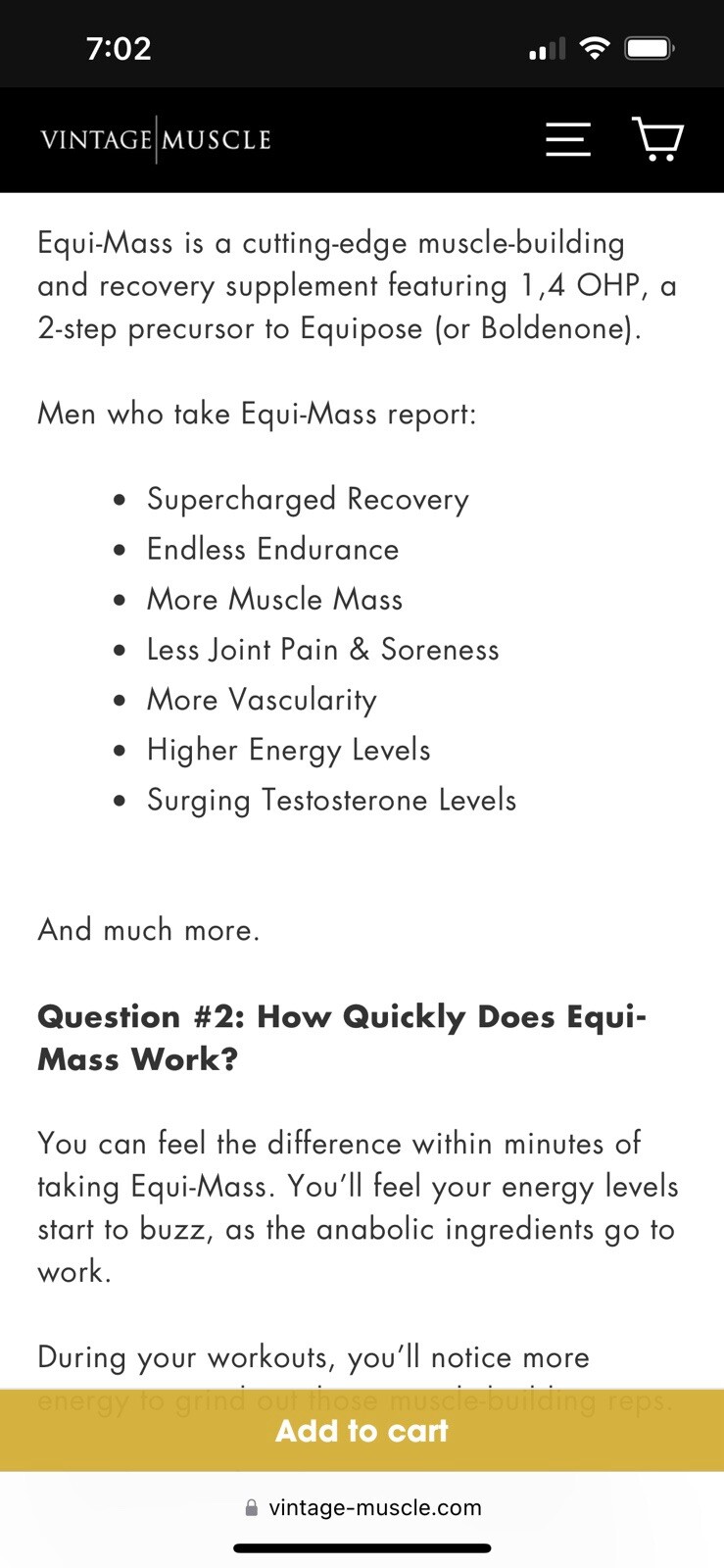 Equimass 2 Step Precurs. 2 BoldenoneEquipose Mass Gainer By Vintage Muscle💪🌊🔱