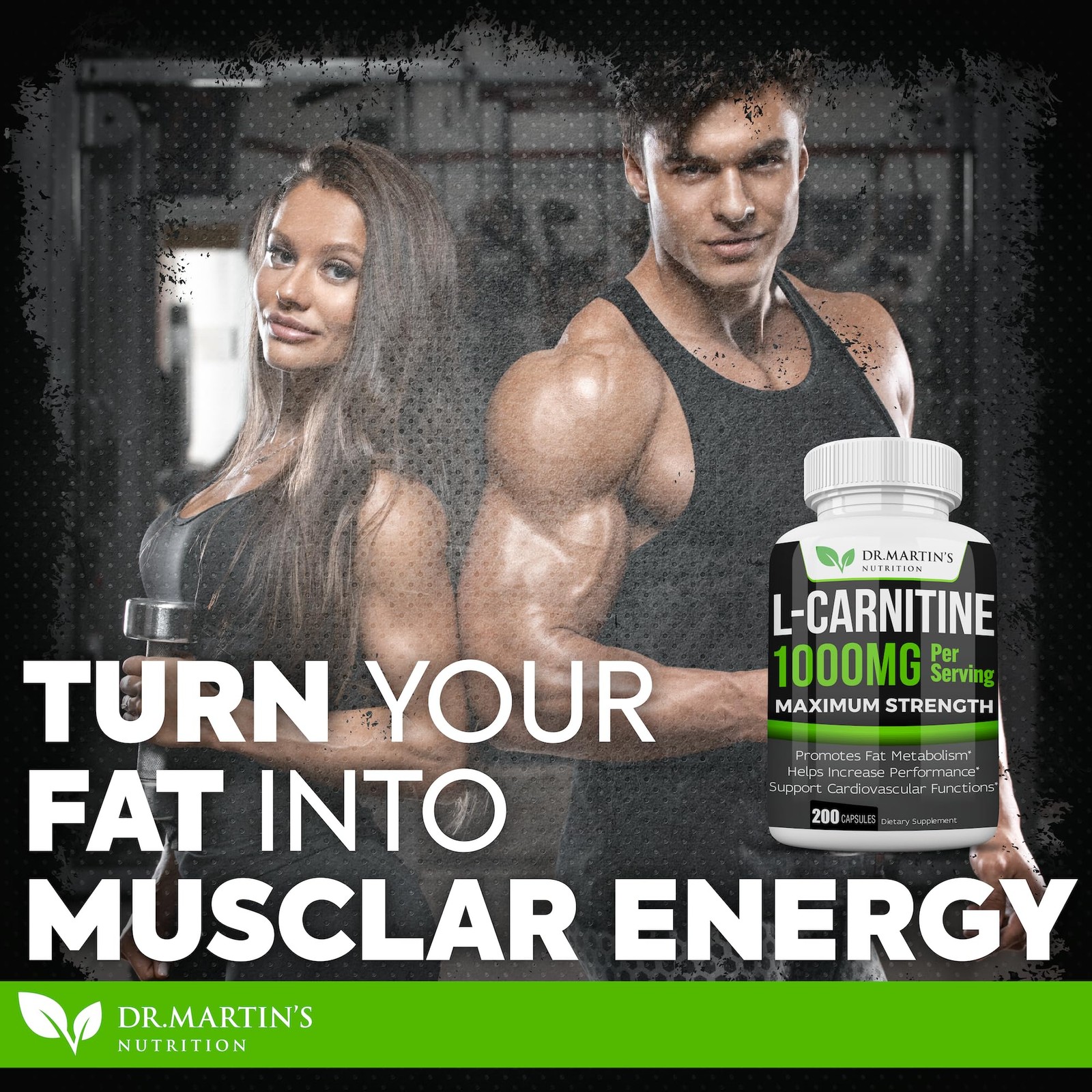 DR. MARTIN’S NUTRITION Extra Strength L-Carnitine – 200 200 Count (Pack of 1)