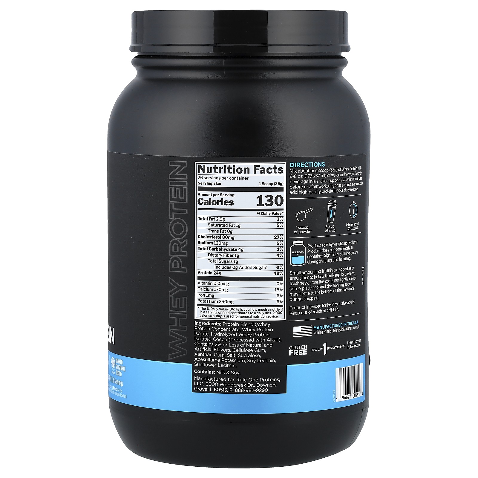 Whey Blend, Protein Powder Drink Mix, Chocolate Fudge, 2.01 lb (910 g)