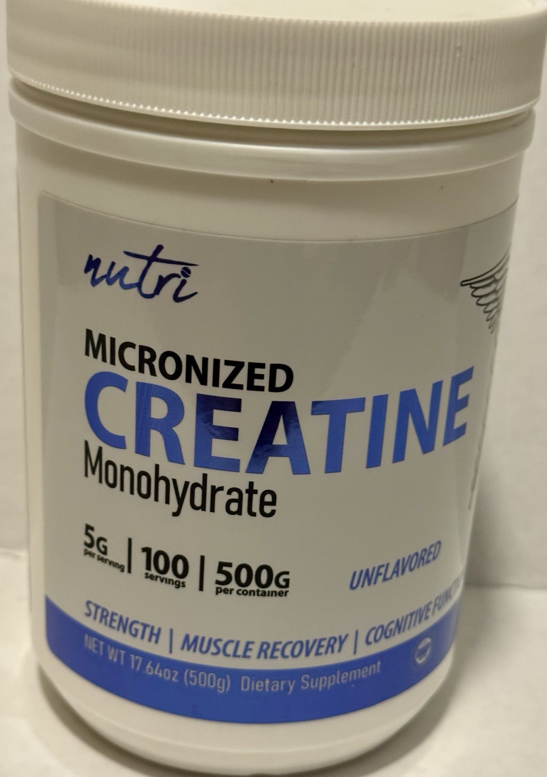 Pure Micronized Creatine Monohydrate – Unflavored 100 Servings BB 4/2028